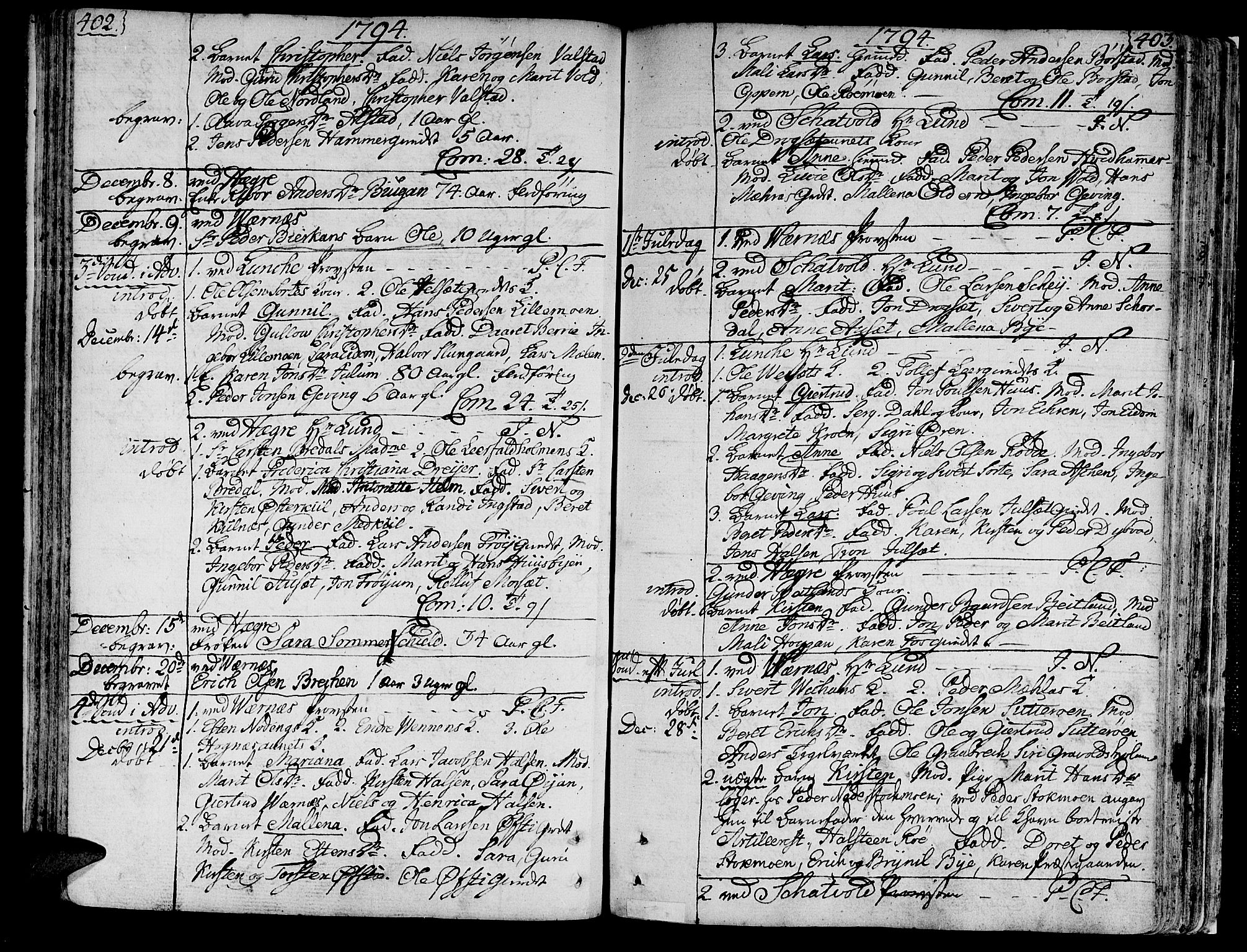 Ministerialprotokoller, klokkerbøker og fødselsregistre - Nord-Trøndelag, SAT/A-1458/709/L0059: Parish register (official) no. 709A06, 1781-1797, p. 402-403