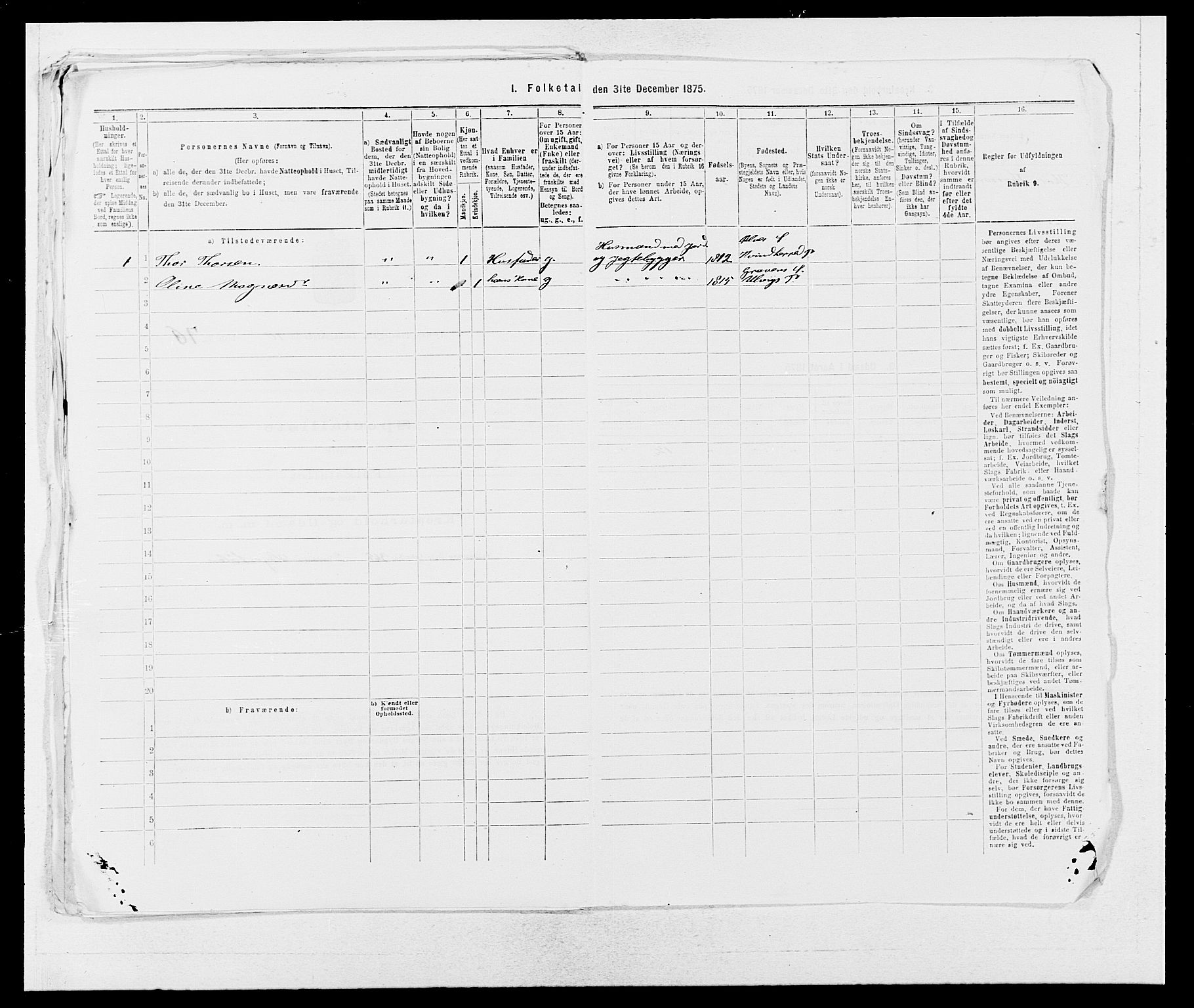 SAB, 1875 census for 1223P Tysnes, 1875, p. 1279