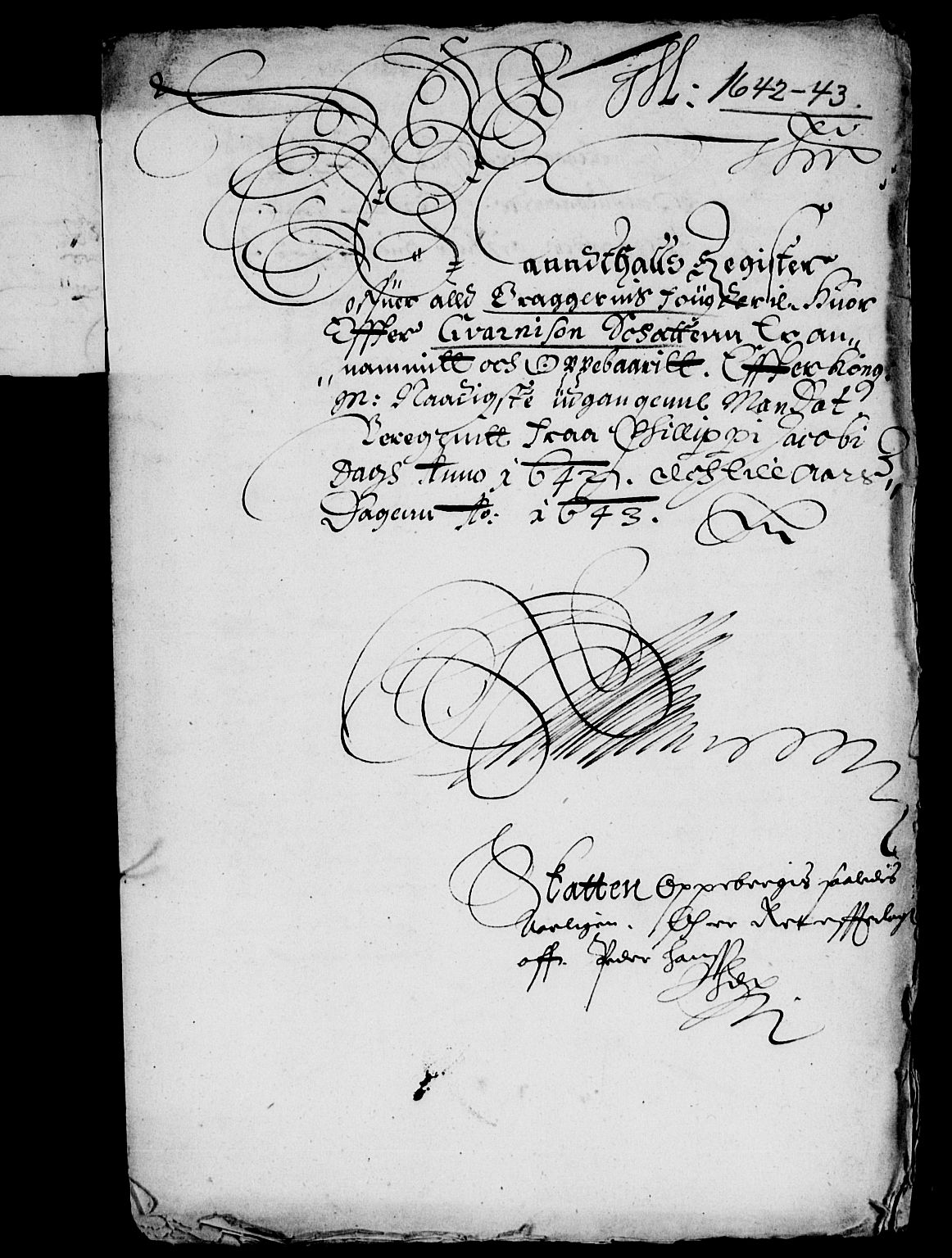 Rentekammeret inntil 1814, Reviderte regnskaper, Lensregnskaper, RA/EA-5023/R/Rb/Rba/L0168: Akershus len, 1642-1643