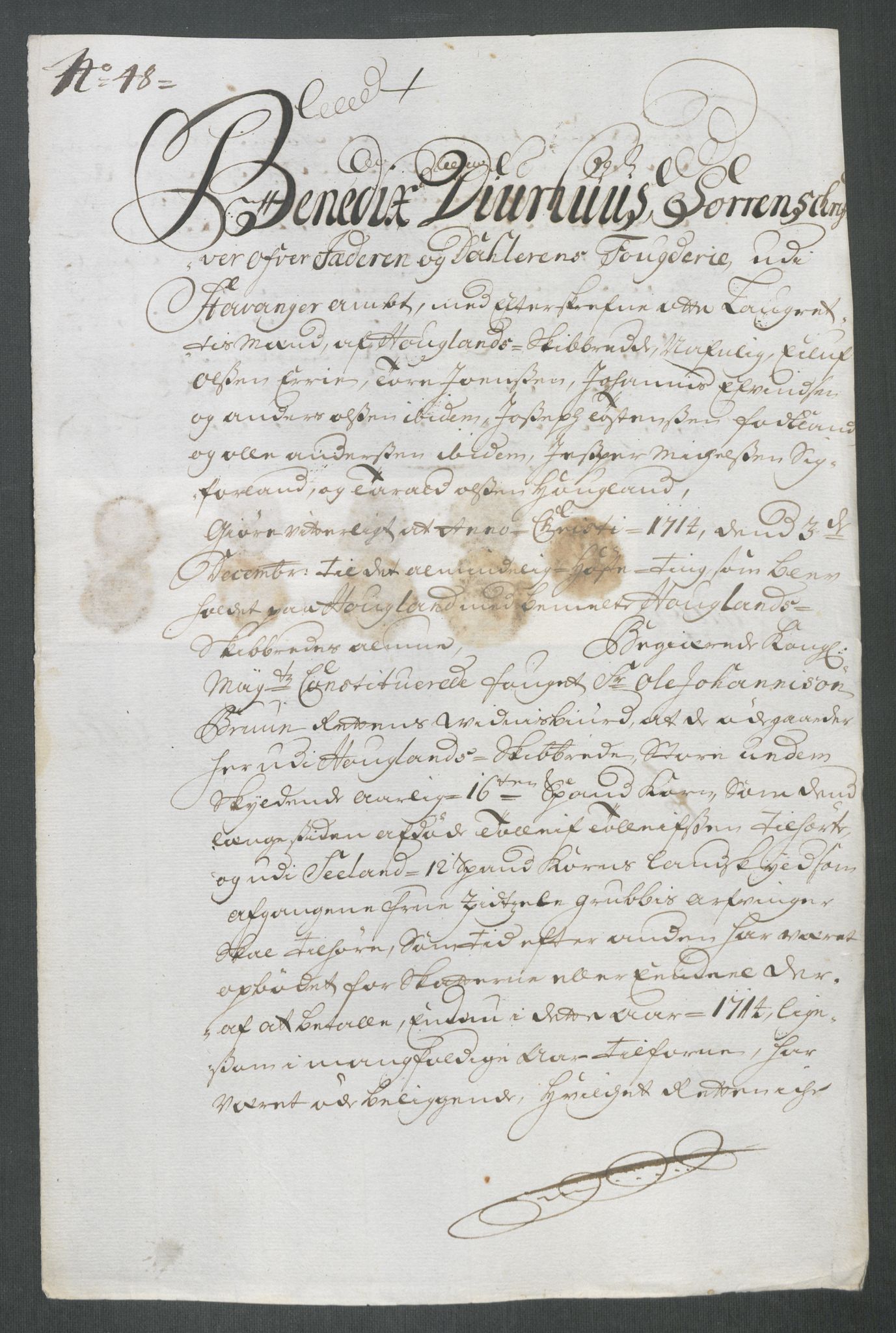 Rentekammeret inntil 1814, Reviderte regnskaper, Fogderegnskap, AV/RA-EA-4092/R46/L2738: Fogderegnskap Jæren og Dalane, 1713-1714, p. 381