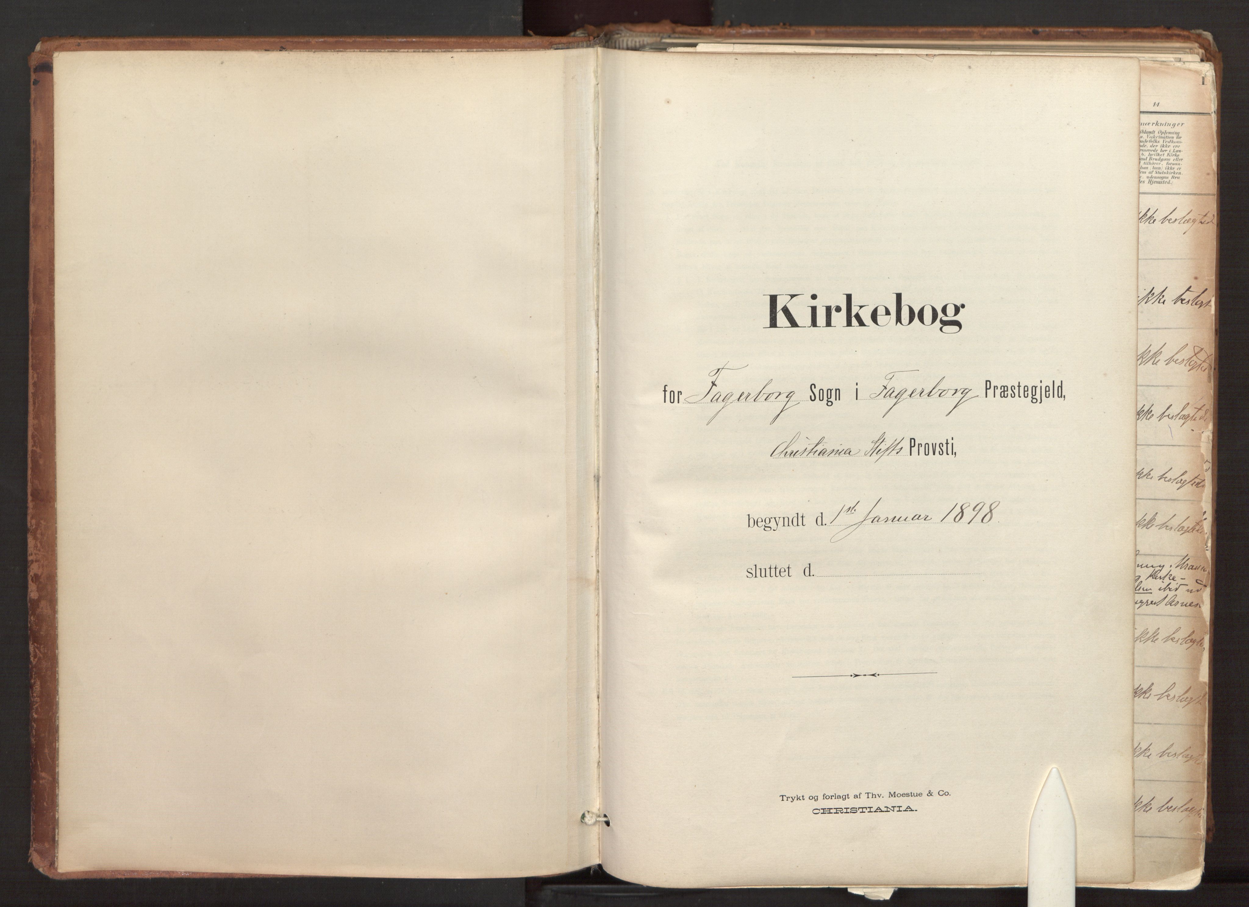 Fagerborg prestekontor Kirkebøker, AV/SAO-A-10844/F/Fa/L0003: Parish register (official) no. 3, 1898-1916