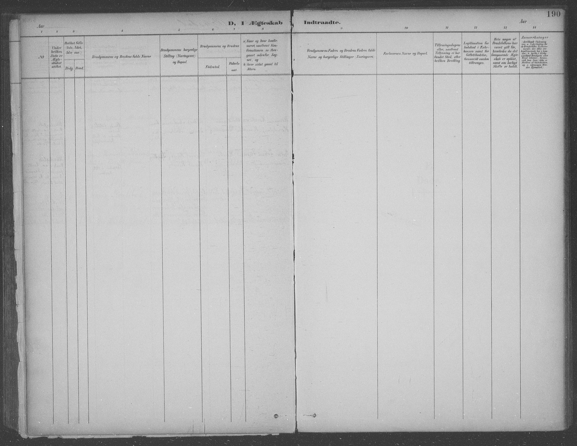 Aremark prestekontor Kirkebøker, AV/SAO-A-10899/F/Fb/L0005: Parish register (official) no. II 5, 1895-1919, p. 190