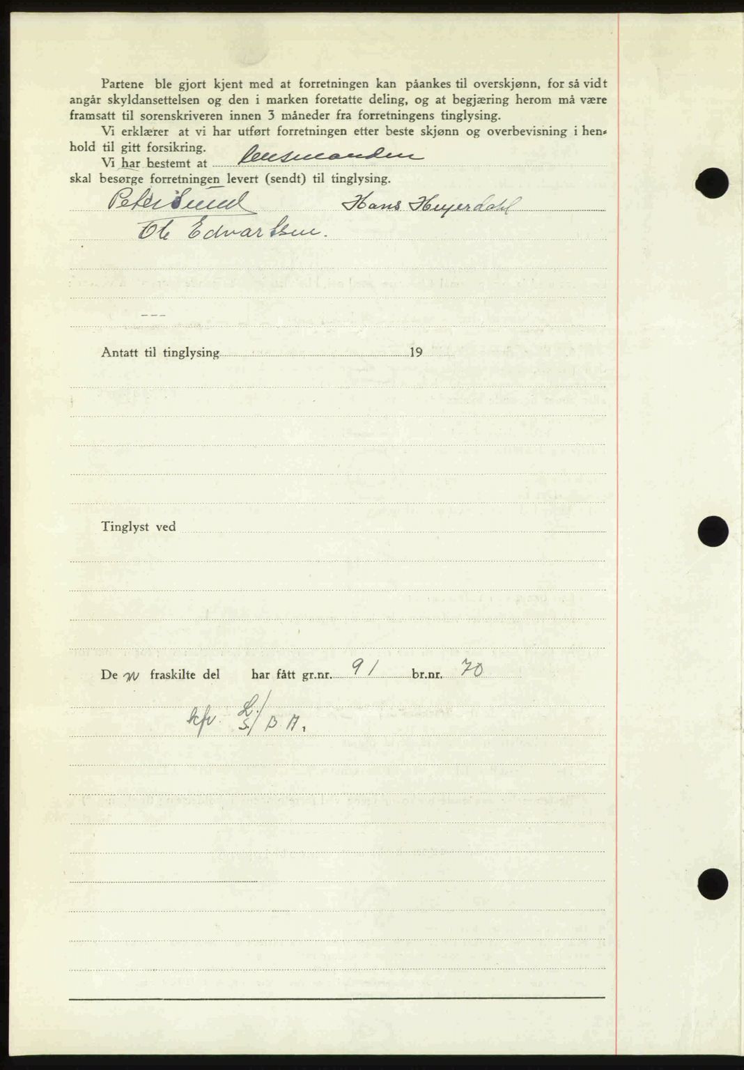 Idd og Marker sorenskriveri, AV/SAO-A-10283/G/Gb/Gbb/L0013: Mortgage book no. A13, 1949-1950, Diary no: : 1898/1949