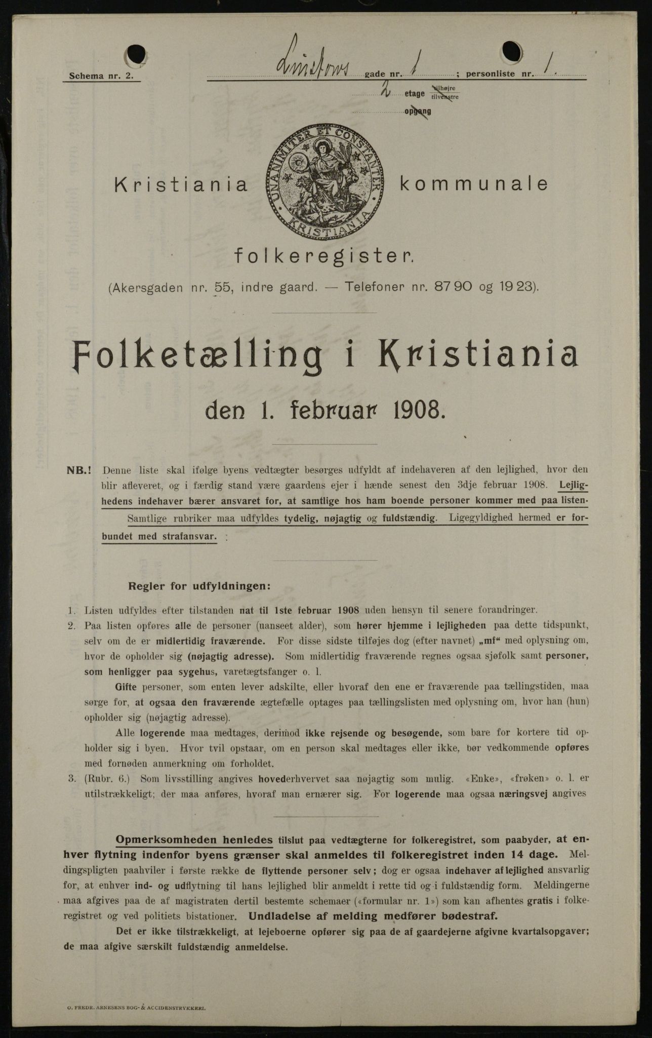 OBA, Municipal Census 1908 for Kristiania, 1908, p. 51804