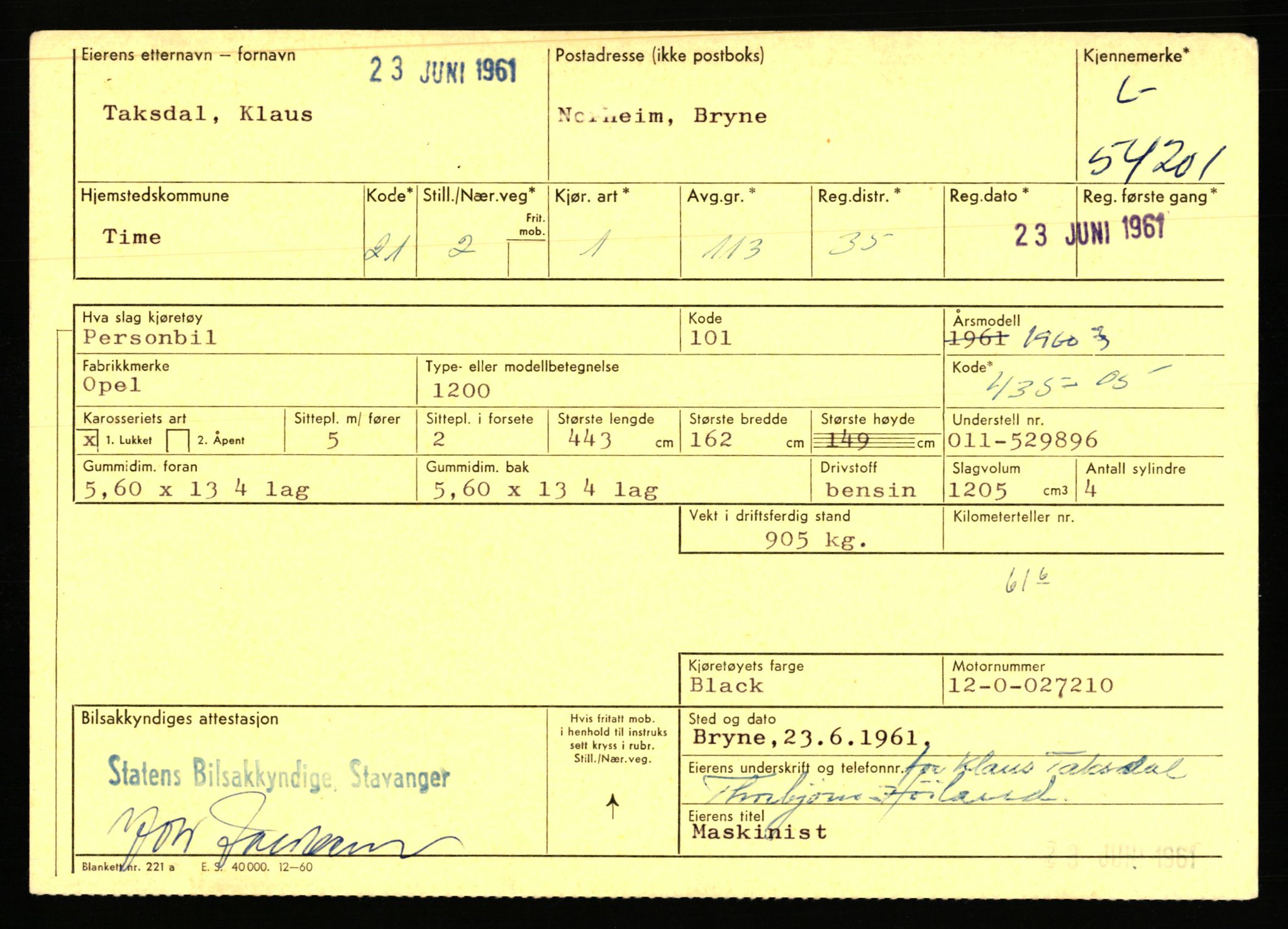 Stavanger trafikkstasjon, AV/SAST-A-101942/0/F/L0054: L-54200 - L-55699, 1930-1971, p. 1