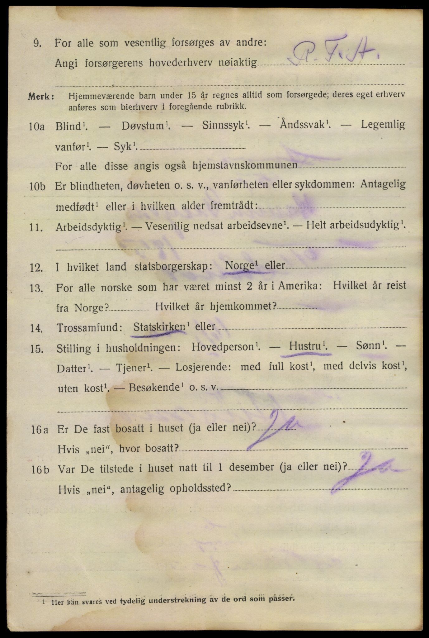 SAO, 1920 census for Son, 1920, p. 1119