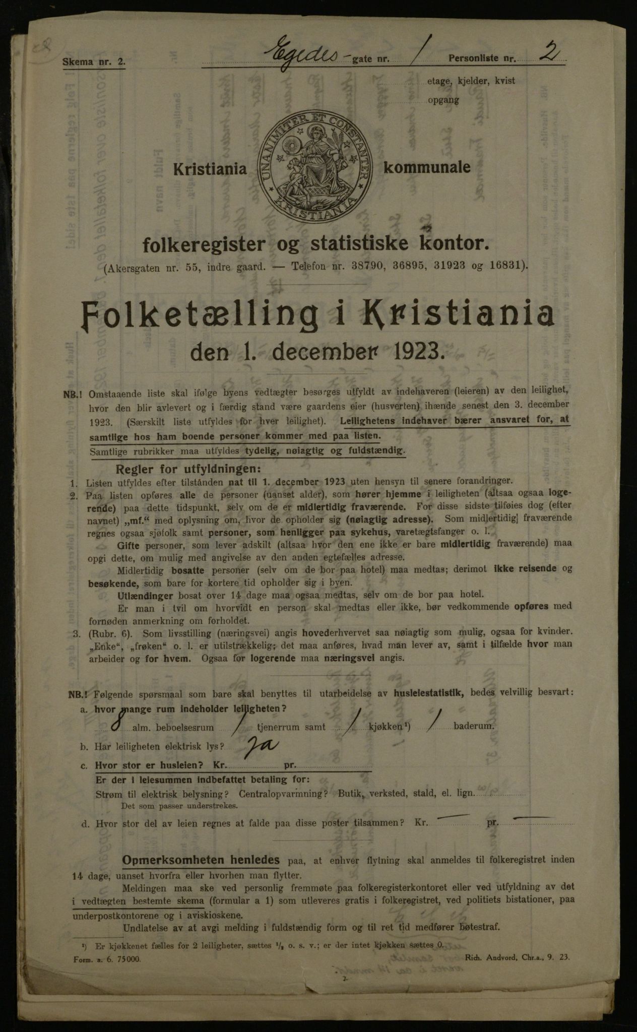 OBA, Municipal Census 1923 for Kristiania, 1923, p. 20947