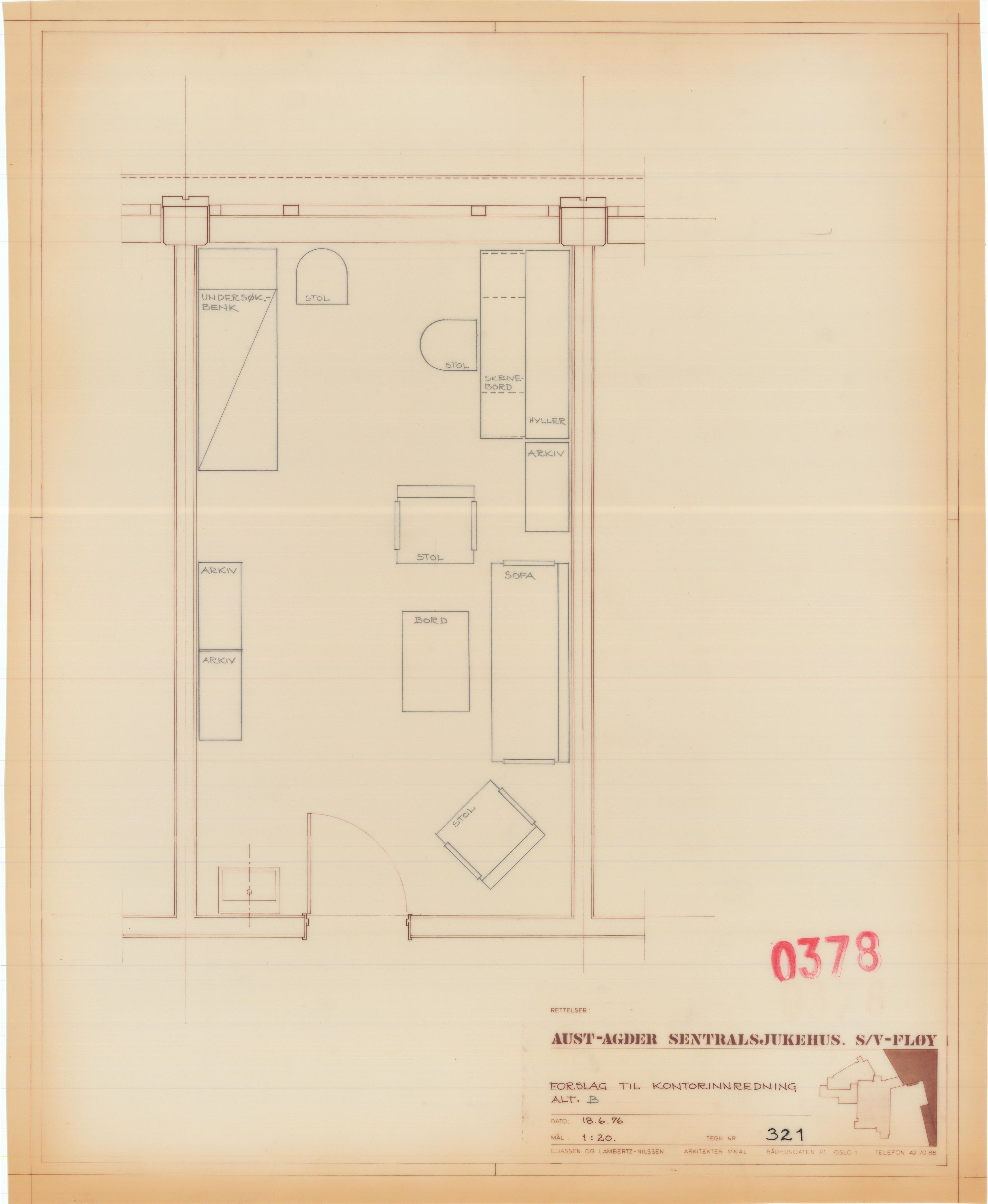 Eliassen og Lambertz-Nilssen Arkitekter, AAKS/PA-2983/T/T03/L0006: Tegningskogger 378, 1974-1978, p. 25