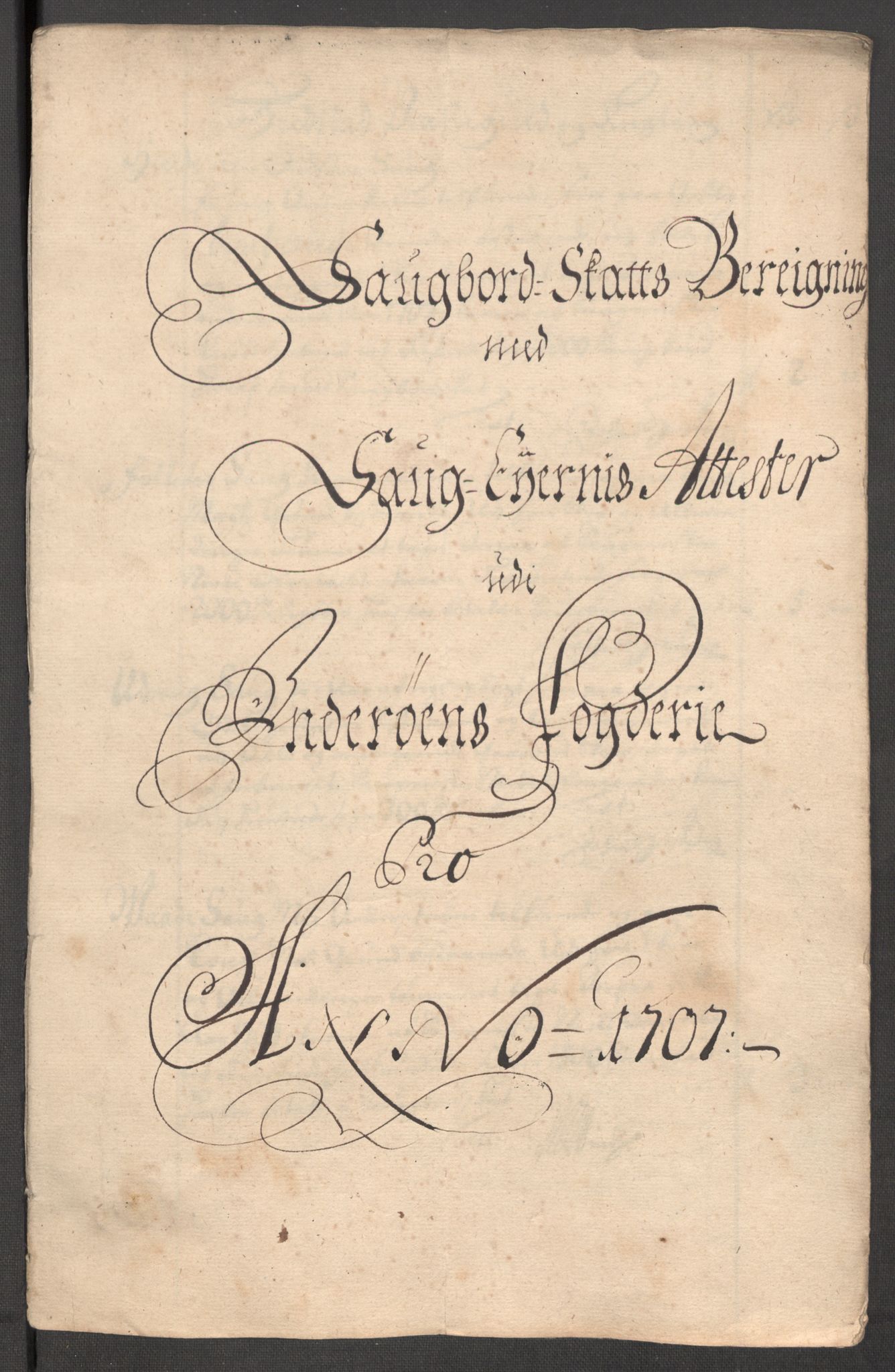 Rentekammeret inntil 1814, Reviderte regnskaper, Fogderegnskap, AV/RA-EA-4092/R63/L4315: Fogderegnskap Inderøy, 1706-1707, p. 393