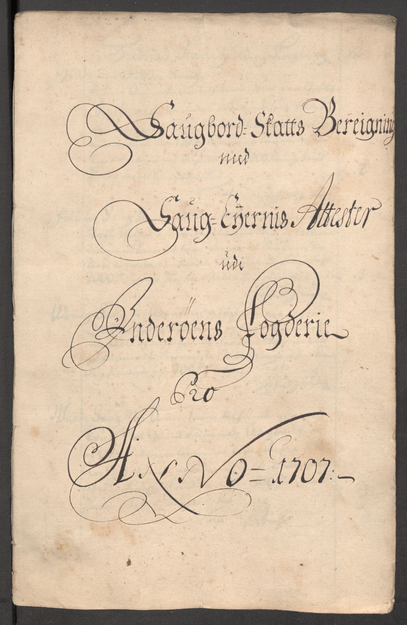 Rentekammeret inntil 1814, Reviderte regnskaper, Fogderegnskap, RA/EA-4092/R63/L4315: Fogderegnskap Inderøy, 1706-1707, p. 393