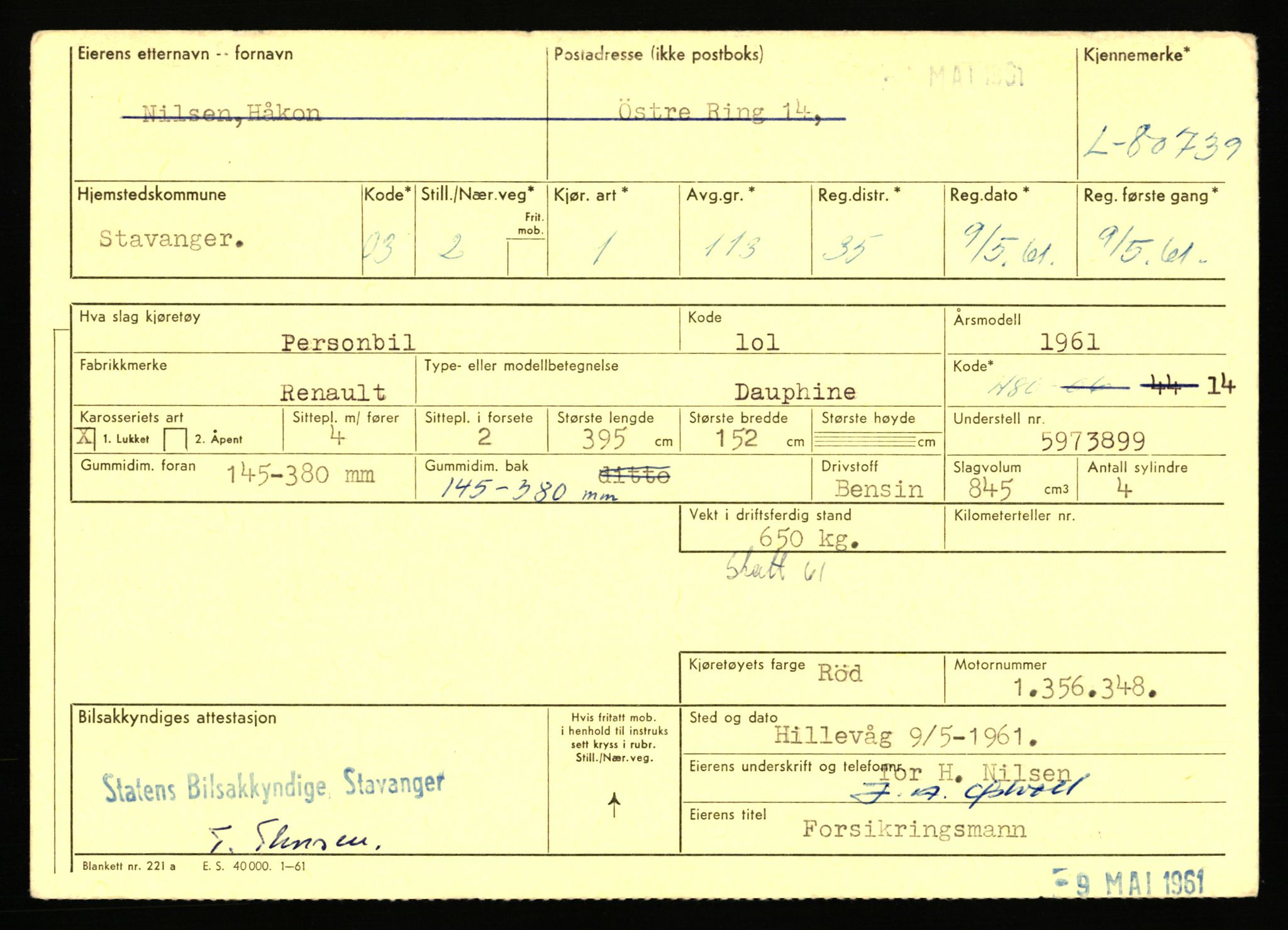 Stavanger trafikkstasjon, AV/SAST-A-101942/0/F/L0071: L-80500 - L-82199, 1930-1971, p. 391