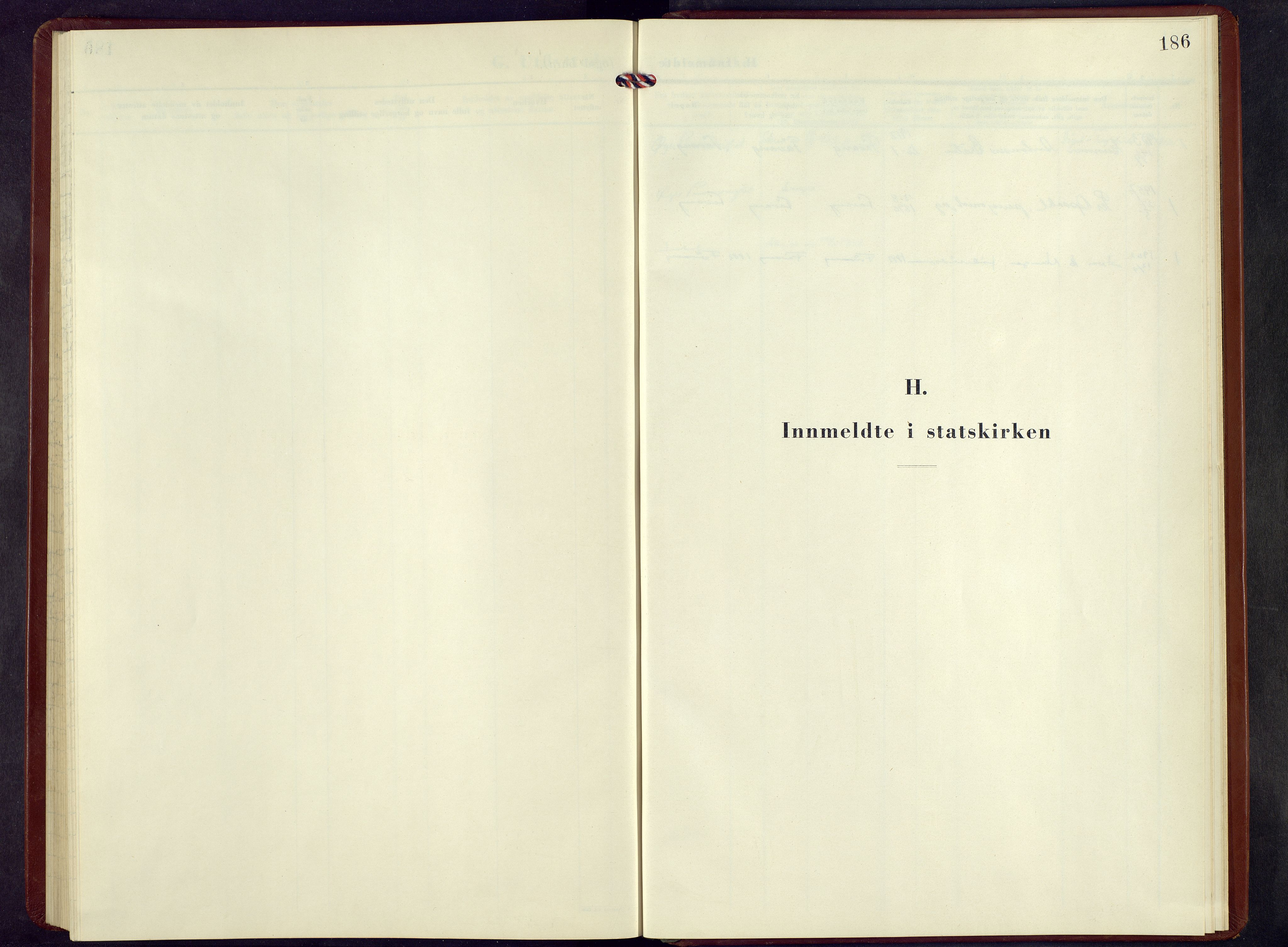 Ringebu prestekontor, SAH/PREST-082/H/Ha/Hab/L0014: Parish register (copy) no. 14, 1950-1962, p. 186