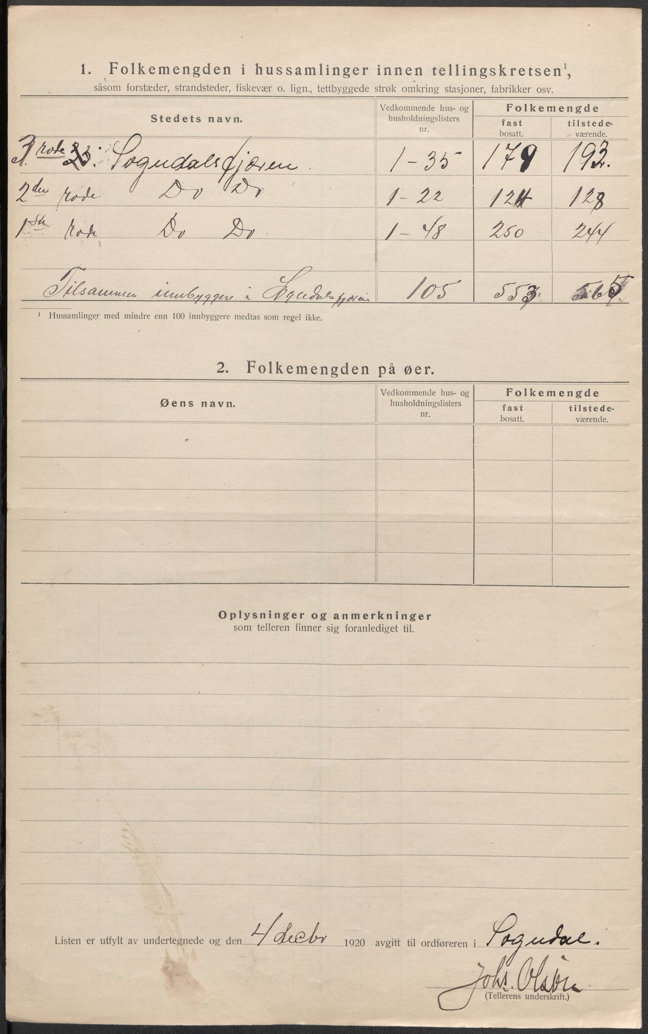 SAB, 1920 census for Sogndal, 1920, p. 34