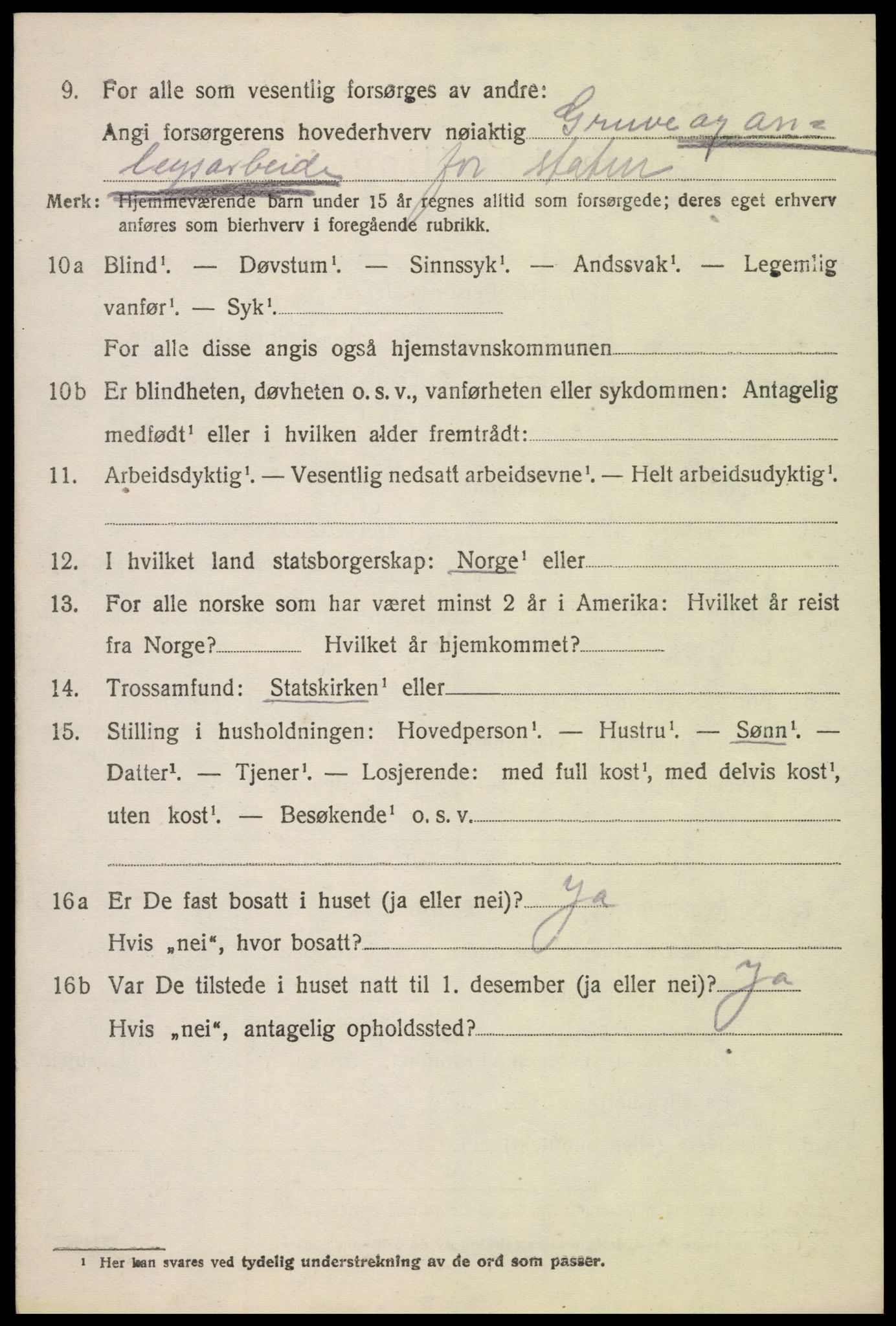 SAH, 1920 census for Biri, 1920, p. 3198