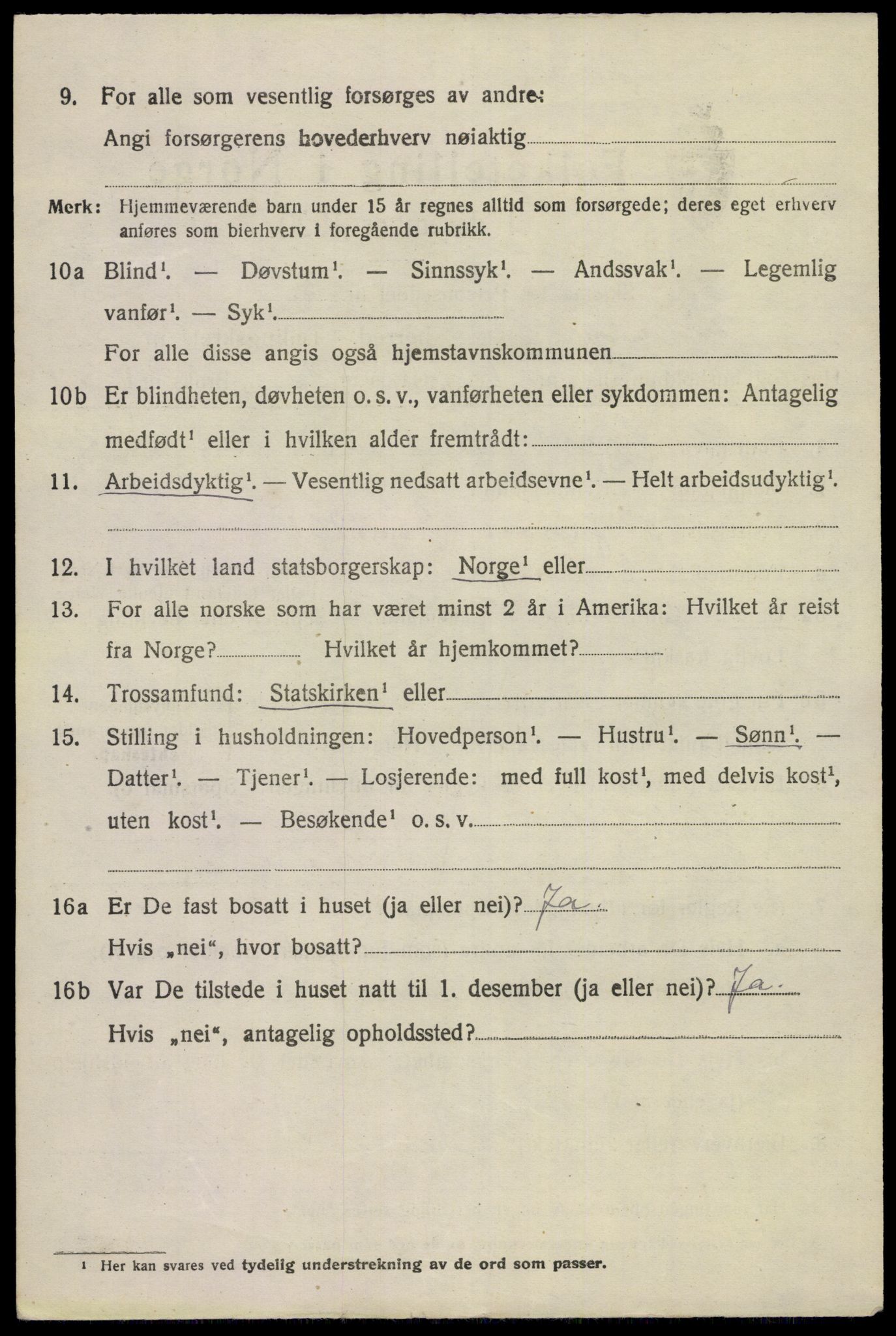 SAKO, 1920 census for Eidanger, 1920, p. 3363