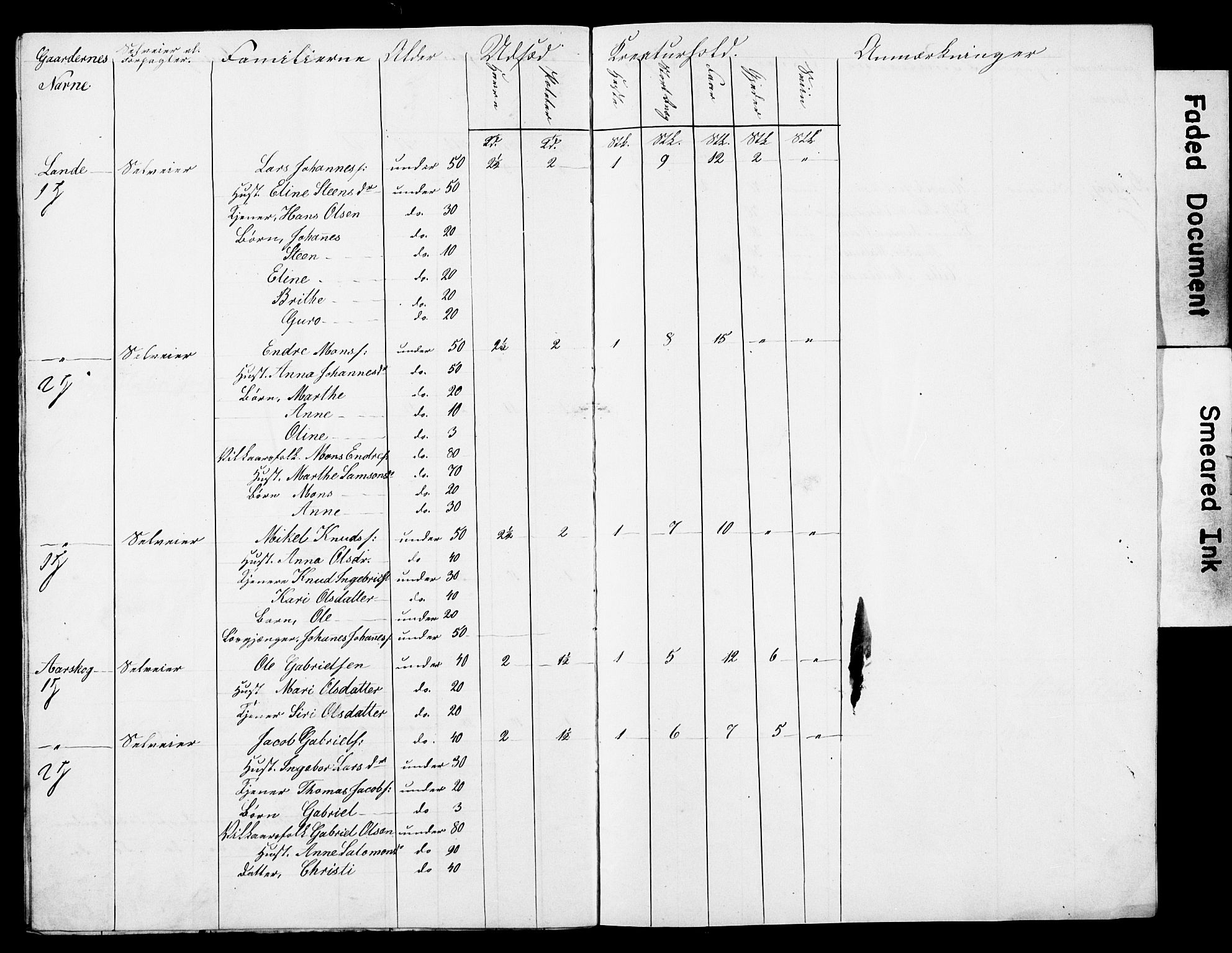 , Census 1845 for Stord, 1845, p. 17