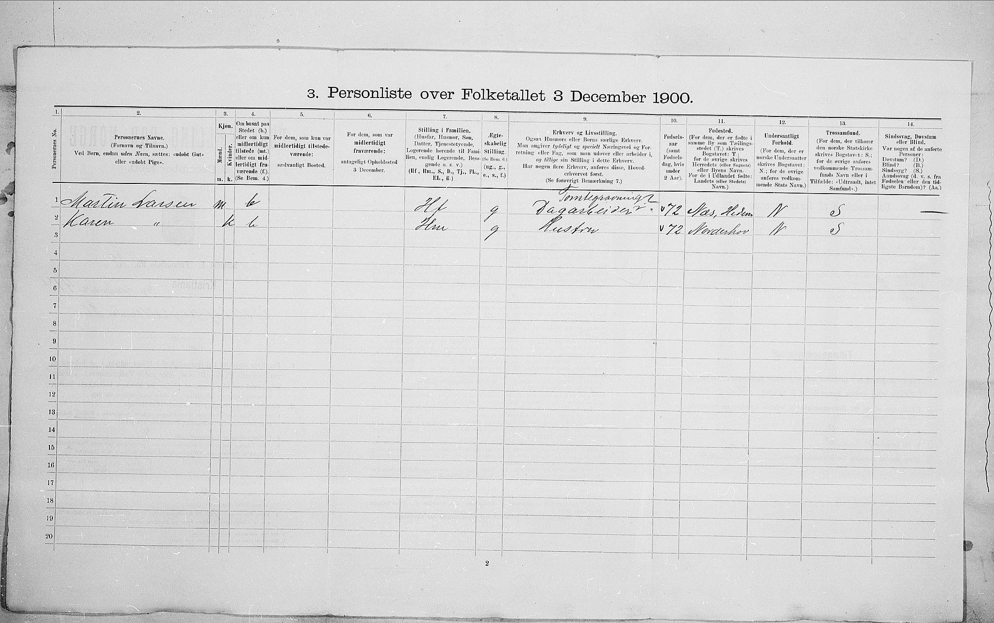 SAO, 1900 census for Kristiania, 1900, p. 80356