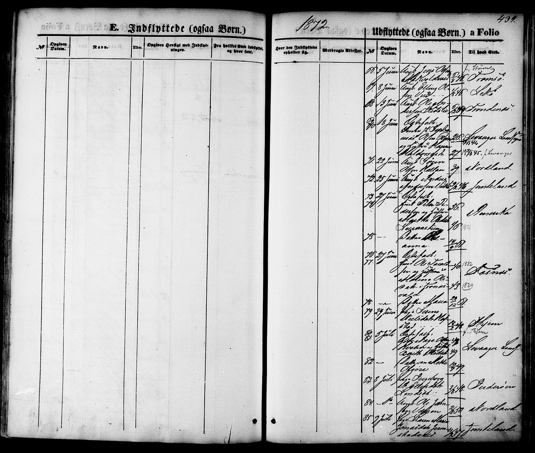 Ministerialprotokoller, klokkerbøker og fødselsregistre - Nord-Trøndelag, SAT/A-1458/723/L0242: Parish register (official) no. 723A11, 1870-1880, p. 439