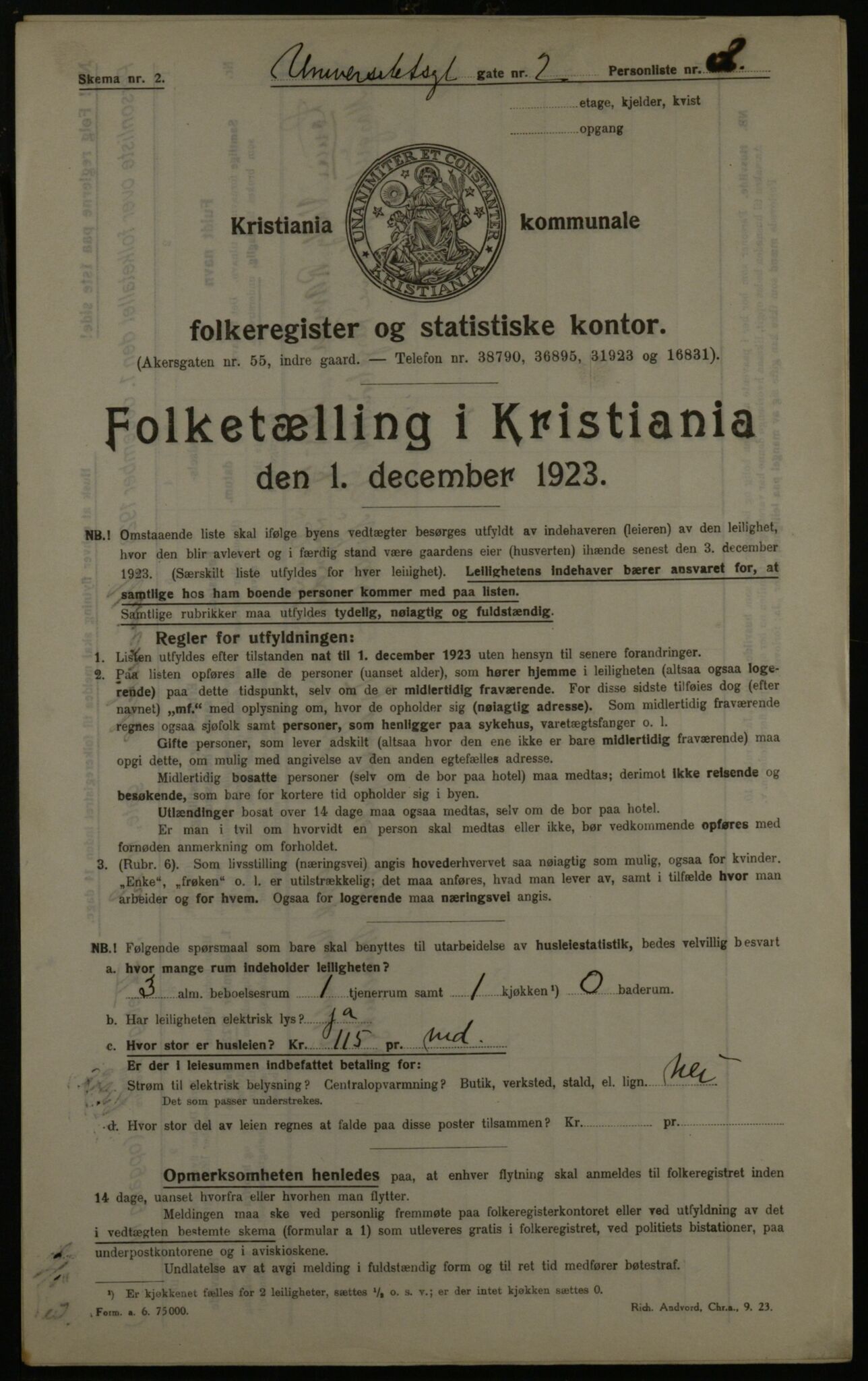 OBA, Municipal Census 1923 for Kristiania, 1923, p. 132650