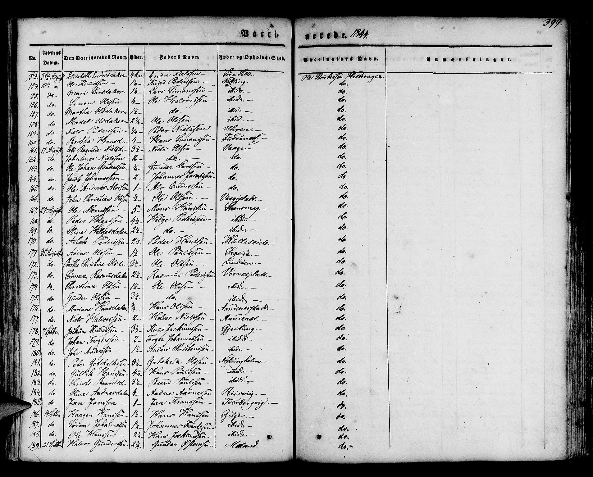 Finnås sokneprestembete, AV/SAB-A-99925/H/Ha/Haa/Haaa/L0006: Parish register (official) no. A 6, 1836-1850, p. 399