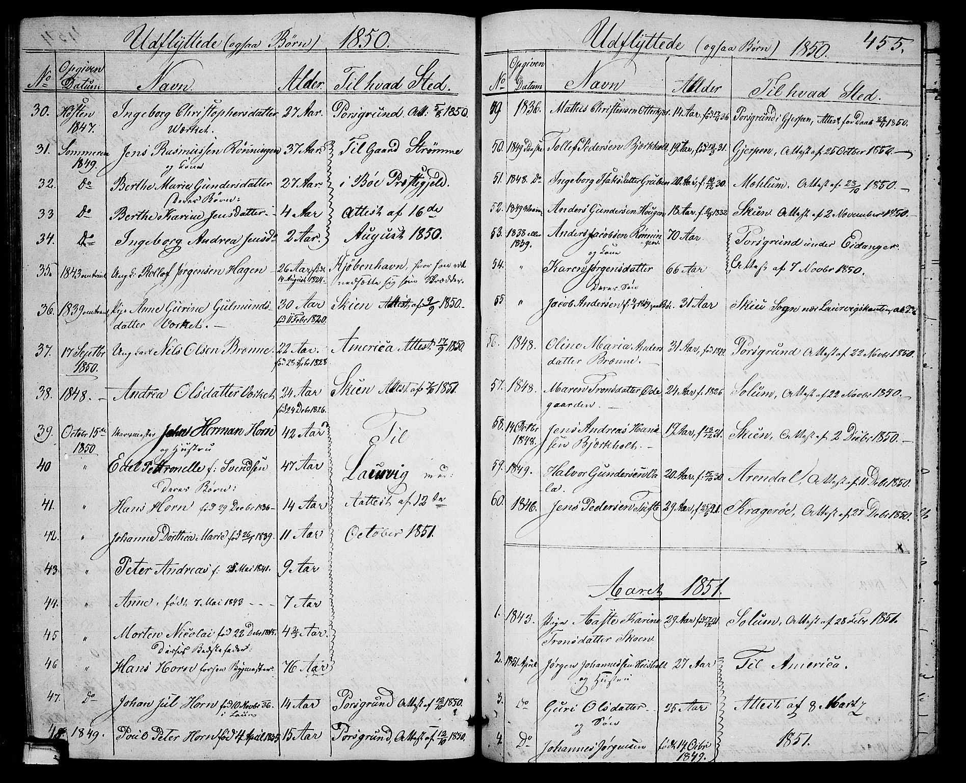 Holla kirkebøker, SAKO/A-272/G/Ga/L0003: Parish register (copy) no. I 3, 1849-1866, p. 455