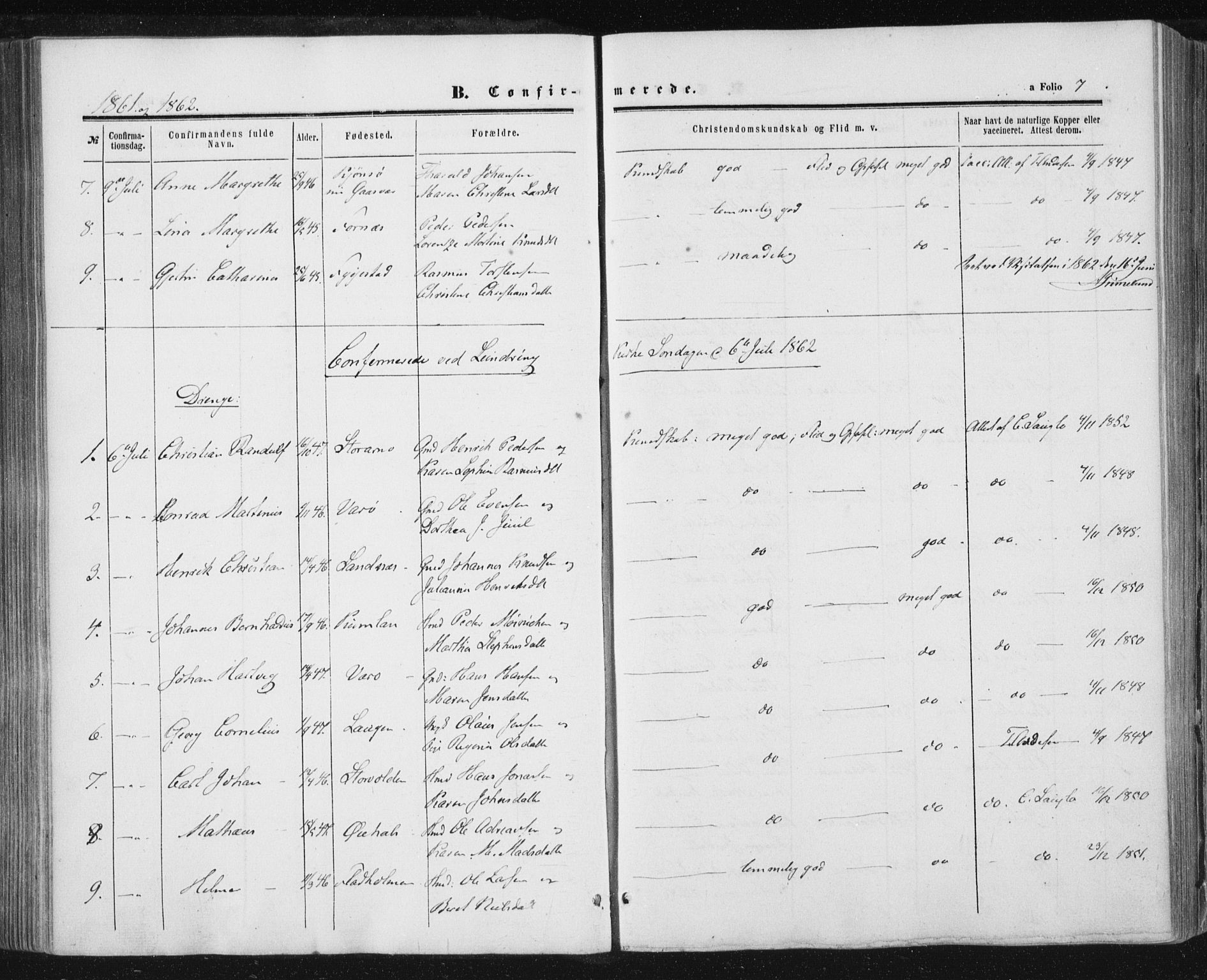 Ministerialprotokoller, klokkerbøker og fødselsregistre - Nord-Trøndelag, AV/SAT-A-1458/784/L0670: Parish register (official) no. 784A05, 1860-1876, p. 7