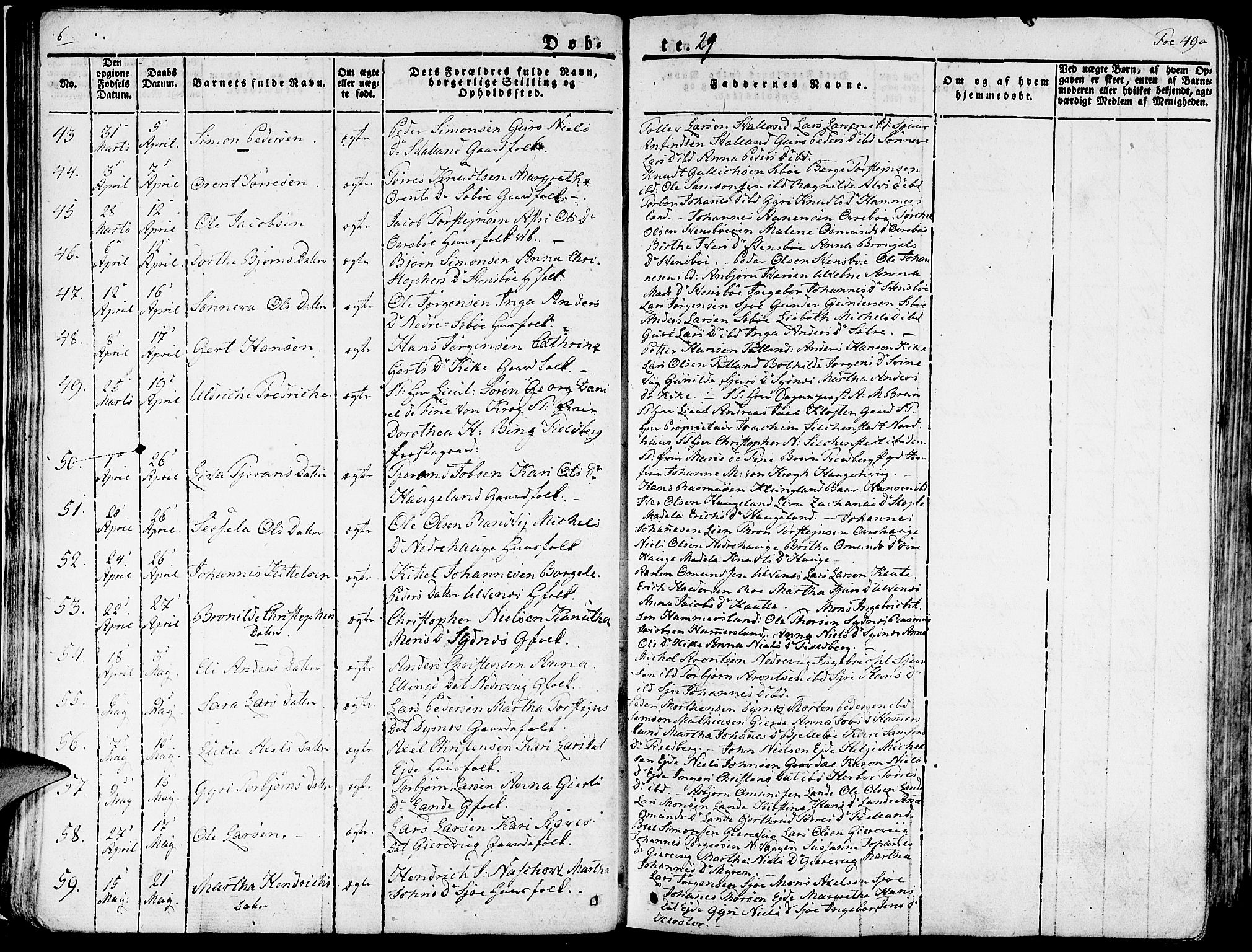 Fjelberg sokneprestembete, AV/SAB-A-75201/H/Haa: Parish register (official) no. A 5, 1822-1834, p. 49