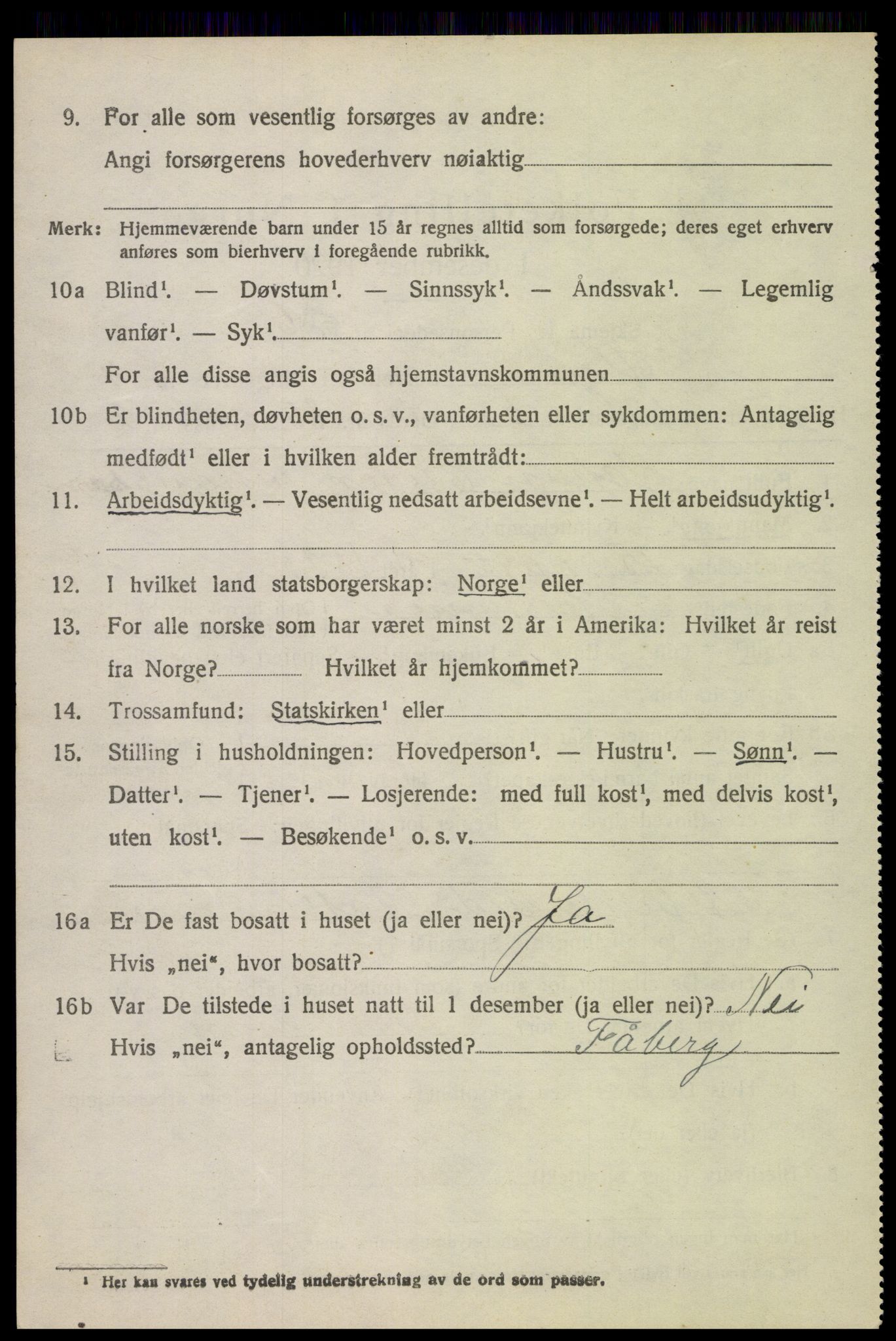 SAH, 1920 census for Øyer, 1920, p. 4444