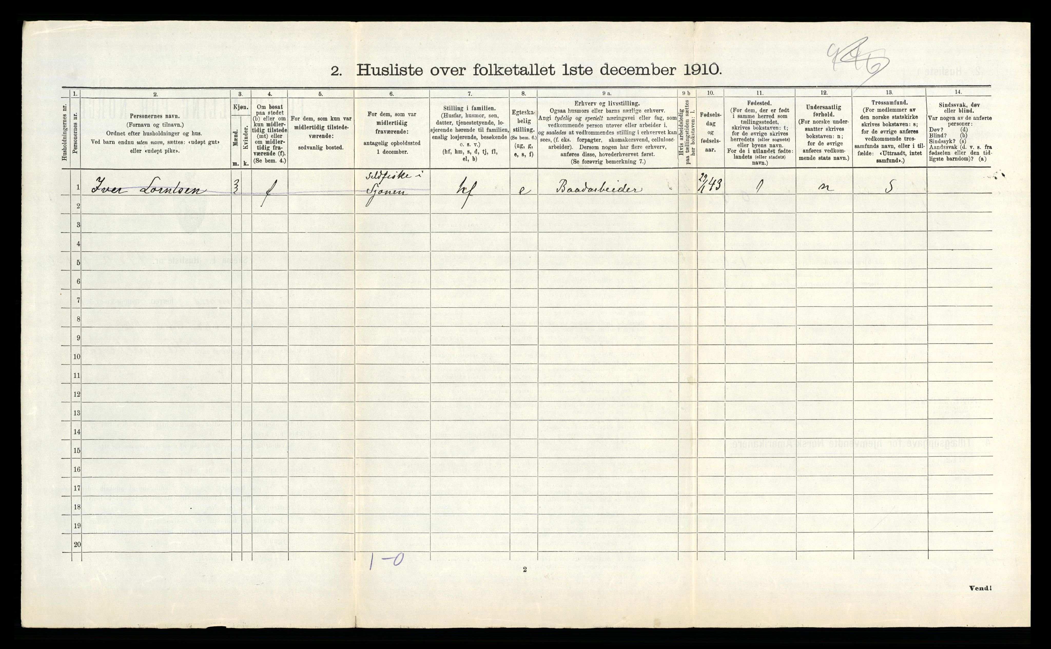 RA, 1910 census for Hemnes, 1910, p. 433