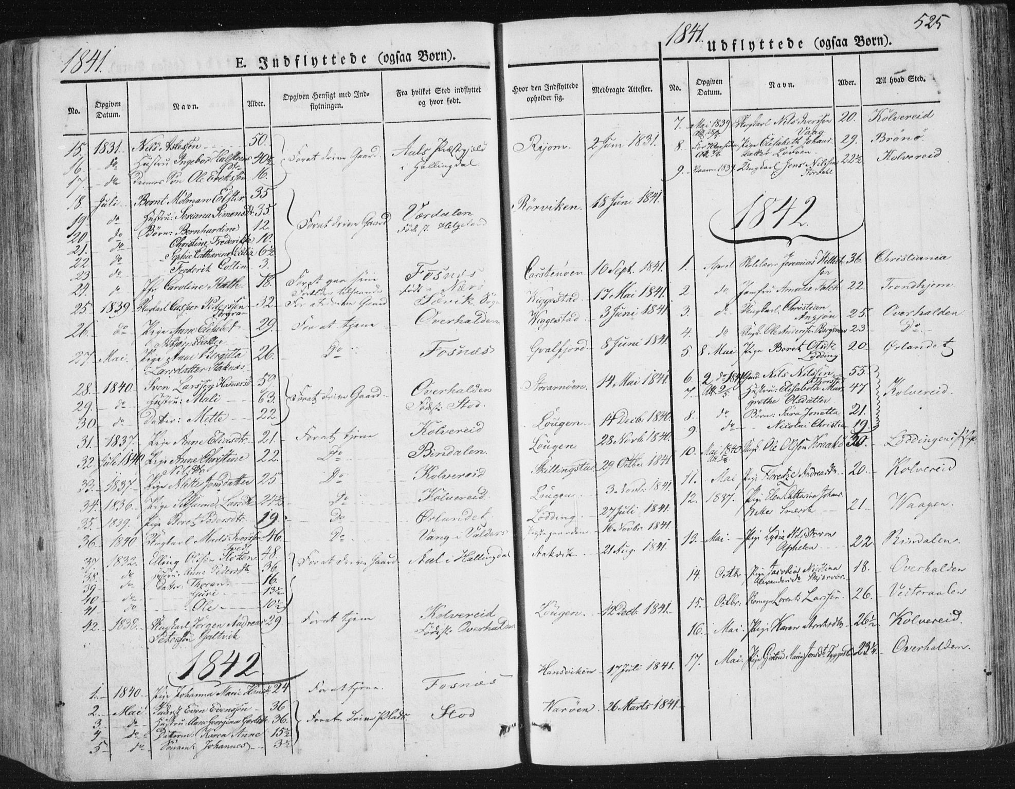 Ministerialprotokoller, klokkerbøker og fødselsregistre - Nord-Trøndelag, SAT/A-1458/784/L0669: Parish register (official) no. 784A04, 1829-1859, p. 525