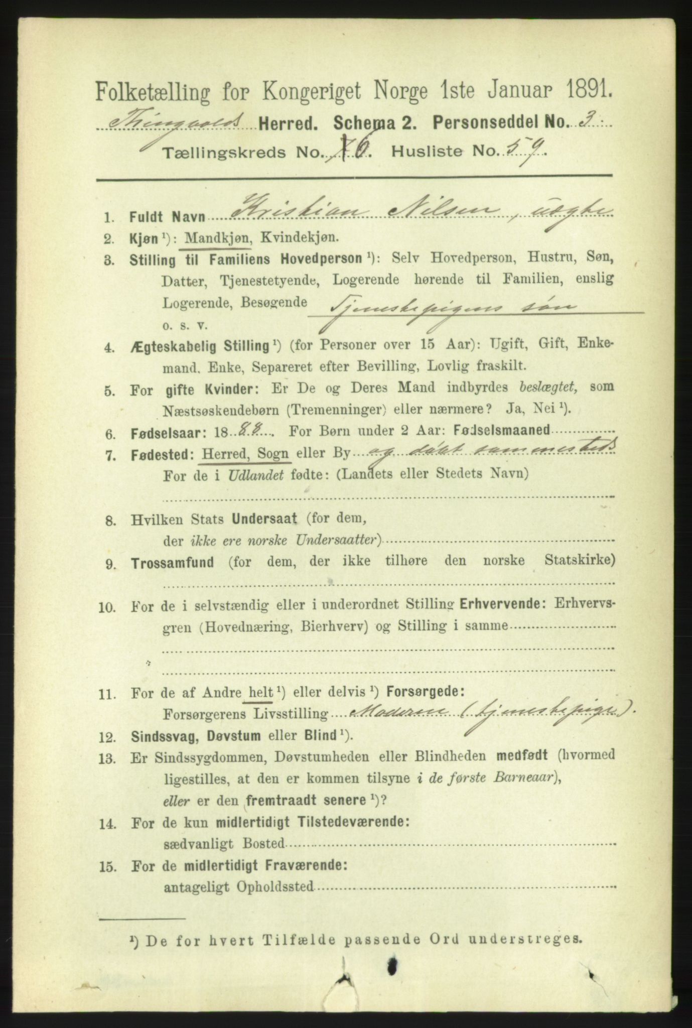 RA, 1891 census for 1560 Tingvoll, 1891, p. 2831