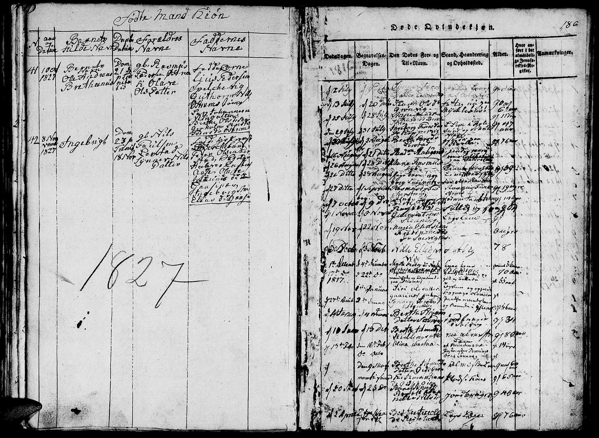 Ministerialprotokoller, klokkerbøker og fødselsregistre - Møre og Romsdal, AV/SAT-A-1454/528/L0423: Parish register (copy) no. 528C04, 1816-1827