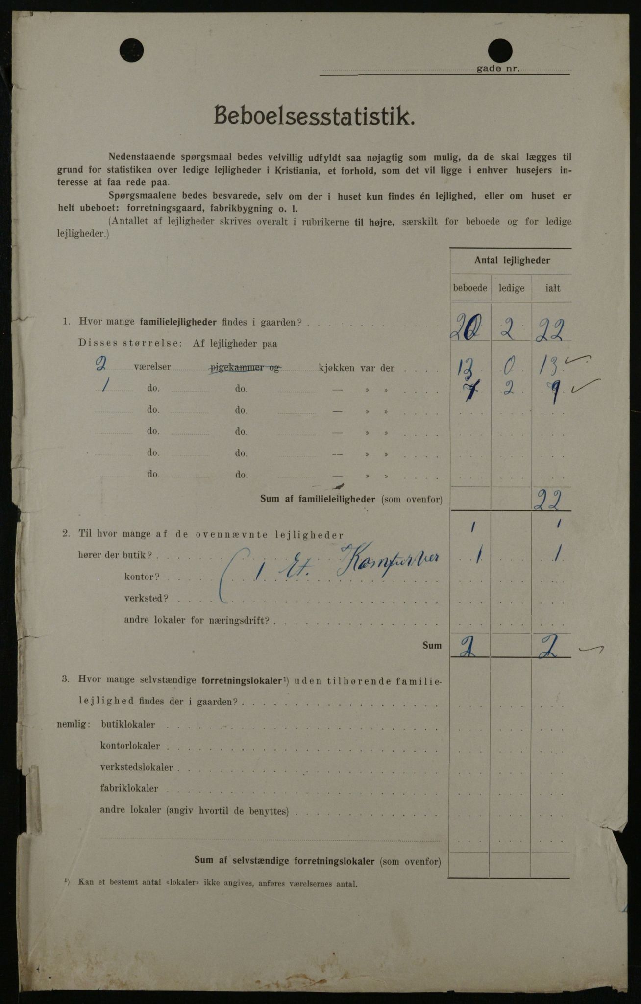 OBA, Municipal Census 1908 for Kristiania, 1908, p. 12730