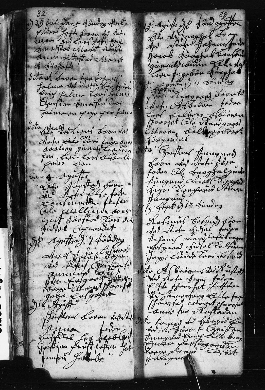 Fåberg prestekontor, AV/SAH-PREST-086/H/Ha/Hab/L0001: Parish register (copy) no. 1, 1727-1767, p. 32-33