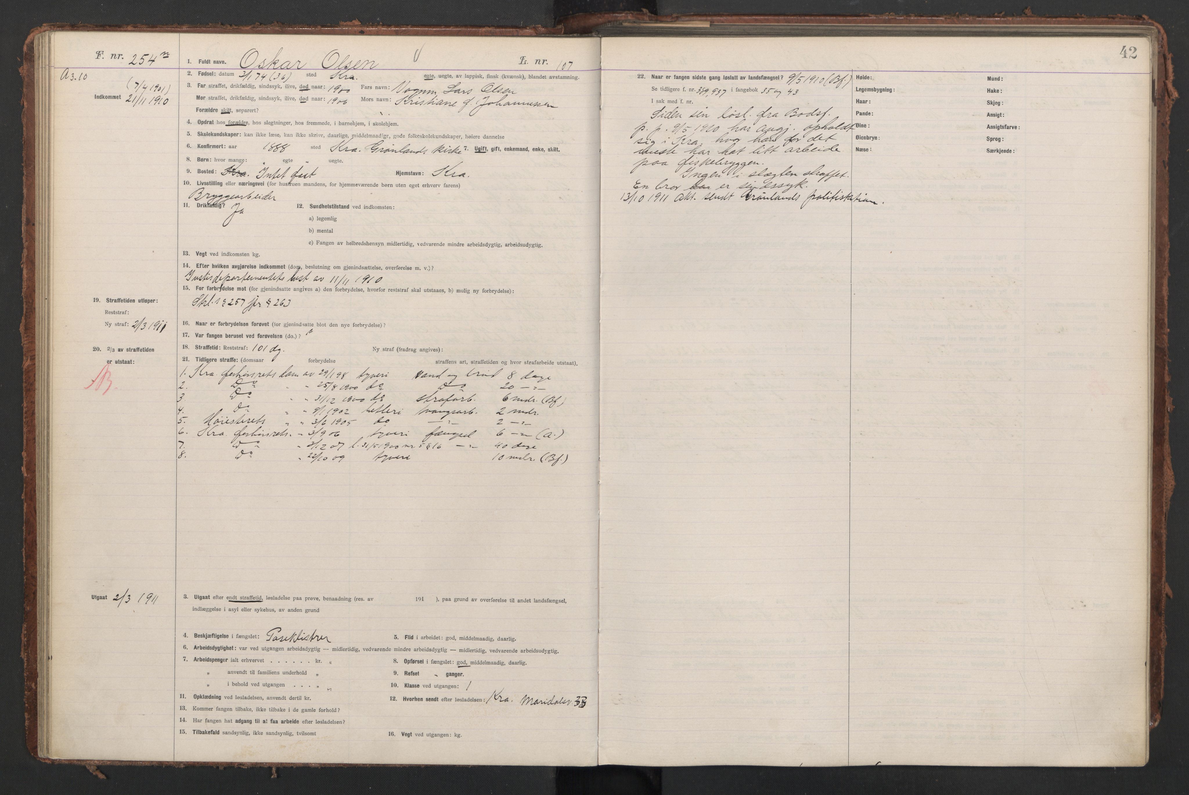 Botsfengslet, AV/RA-S-1539/D/Db/Dbb/L0044: 213n - 553n, 1910-1912, p. 42