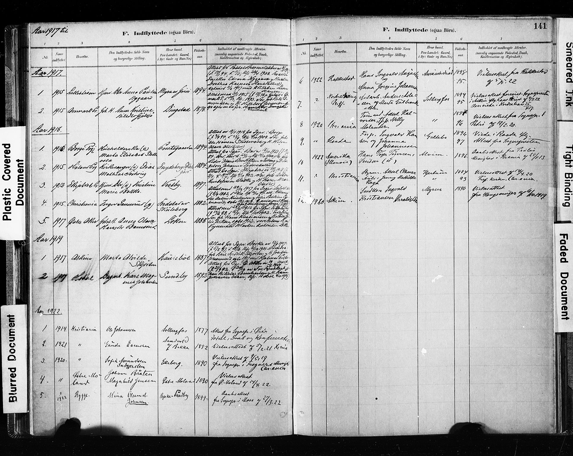 Spydeberg prestekontor Kirkebøker, AV/SAO-A-10924/F/Fa/L0008: Parish register (official) no. I 8, 1886-1900, p. 141