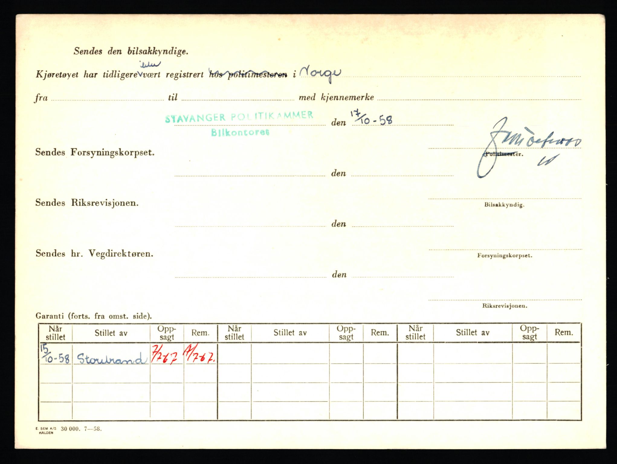 Stavanger trafikkstasjon, AV/SAST-A-101942/0/F/L0004: L-1000 - L-1349, 1930-1971, p. 378