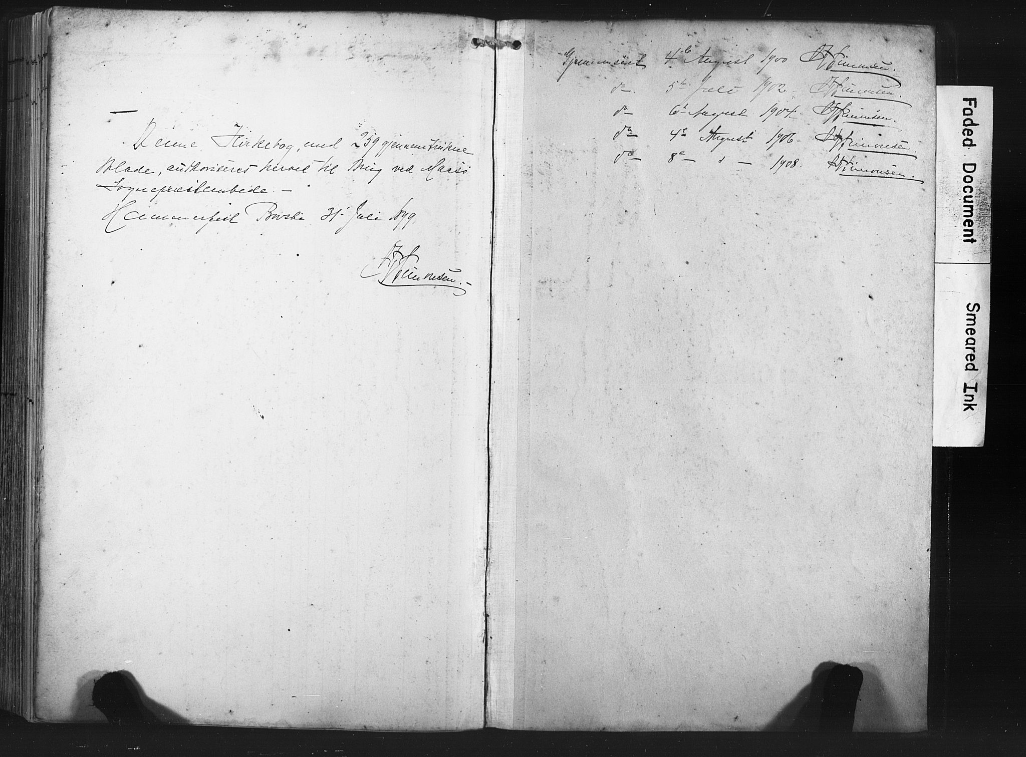 Måsøy sokneprestkontor, SATØ/S-1348/H/Ha/L0008kirke: Parish register (official) no. 8, 1900-1910