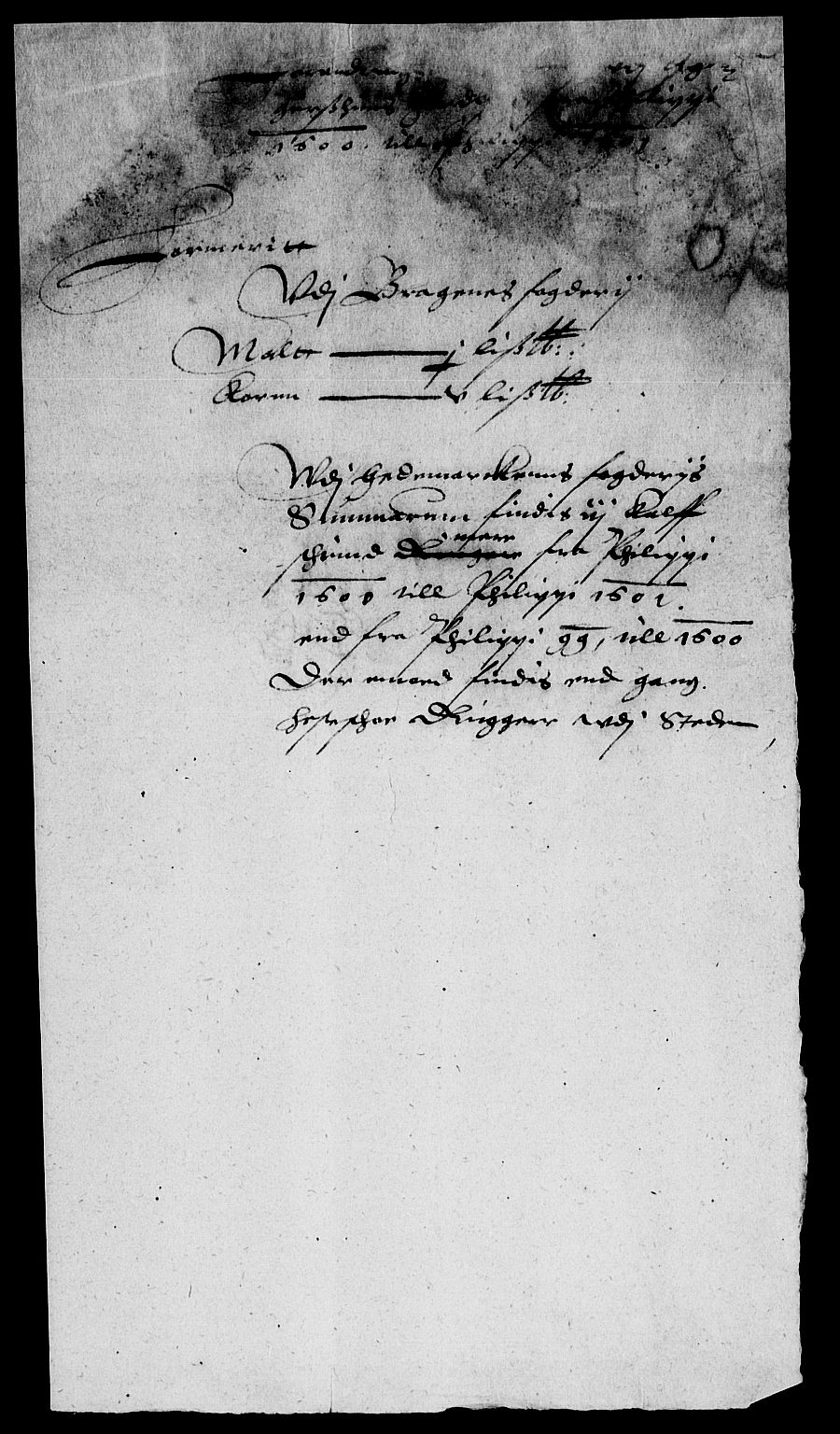 Rentekammeret inntil 1814, Reviderte regnskaper, Lensregnskaper, AV/RA-EA-5023/R/Rb/Rba/L0011: Akershus len, 1600-1601