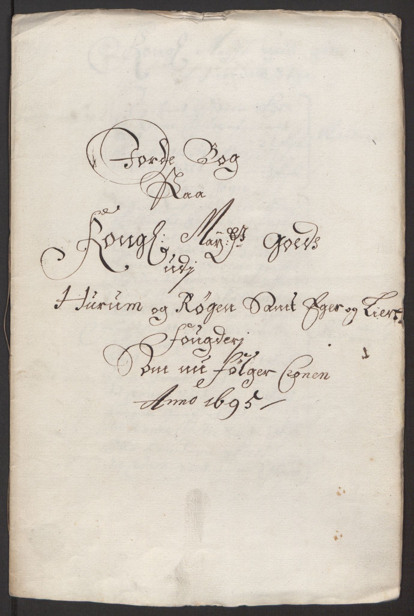 Rentekammeret inntil 1814, Reviderte regnskaper, Fogderegnskap, RA/EA-4092/R30/L1694: Fogderegnskap Hurum, Røyken, Eiker og Lier, 1694-1696, p. 163
