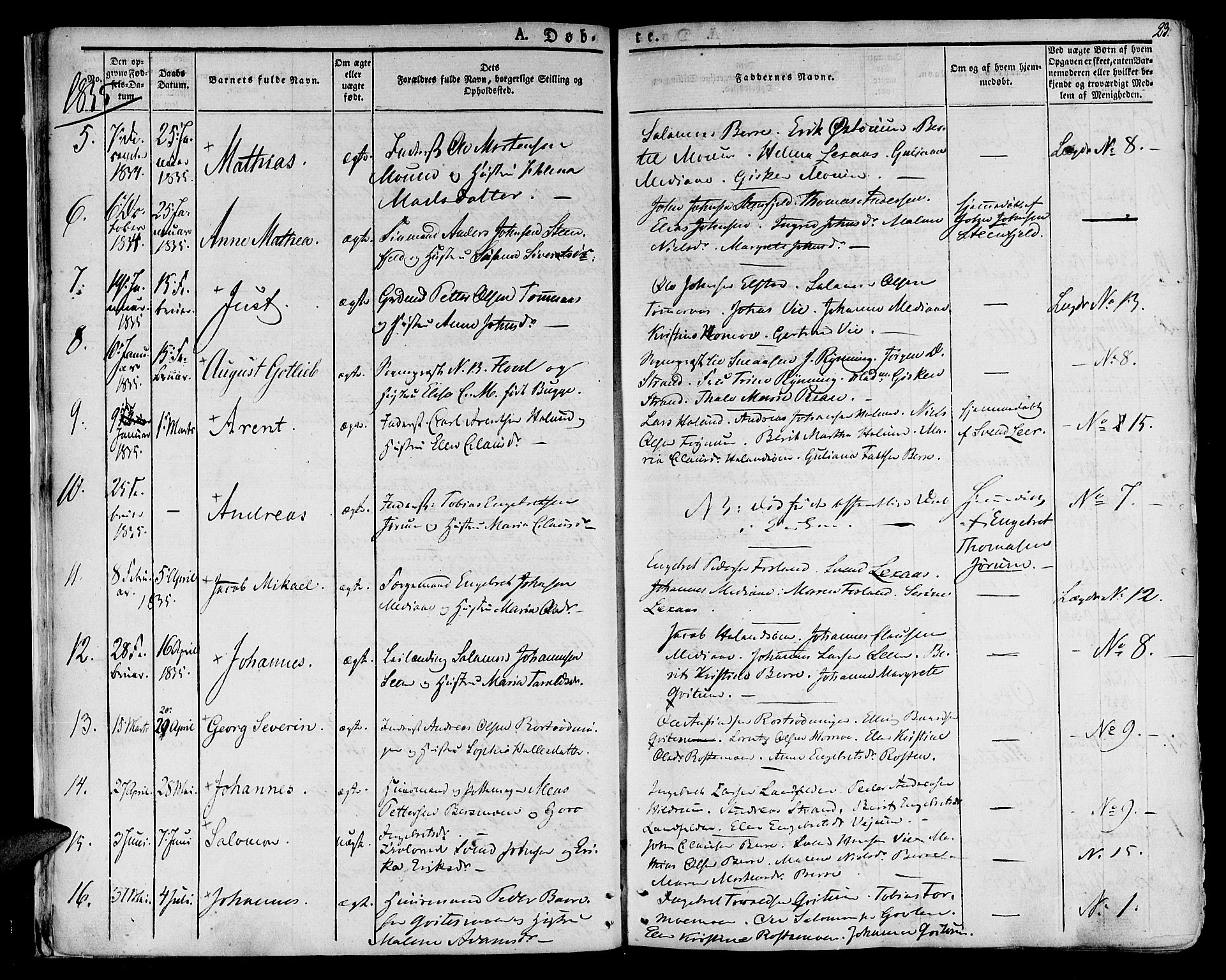 Ministerialprotokoller, klokkerbøker og fødselsregistre - Nord-Trøndelag, AV/SAT-A-1458/758/L0510: Parish register (official) no. 758A01 /1, 1821-1841, p. 23