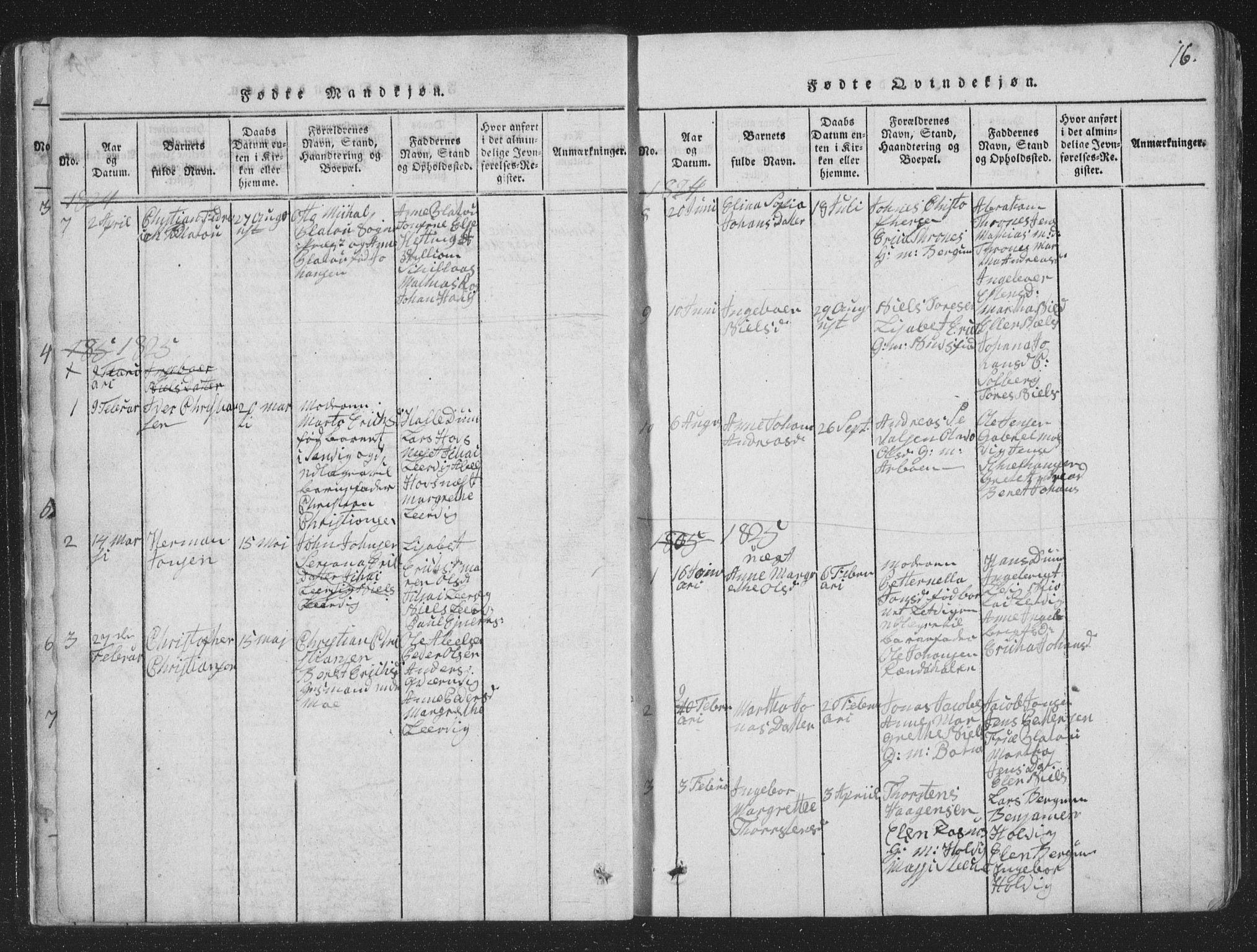 Ministerialprotokoller, klokkerbøker og fødselsregistre - Nord-Trøndelag, SAT/A-1458/773/L0613: Parish register (official) no. 773A04, 1815-1845, p. 16