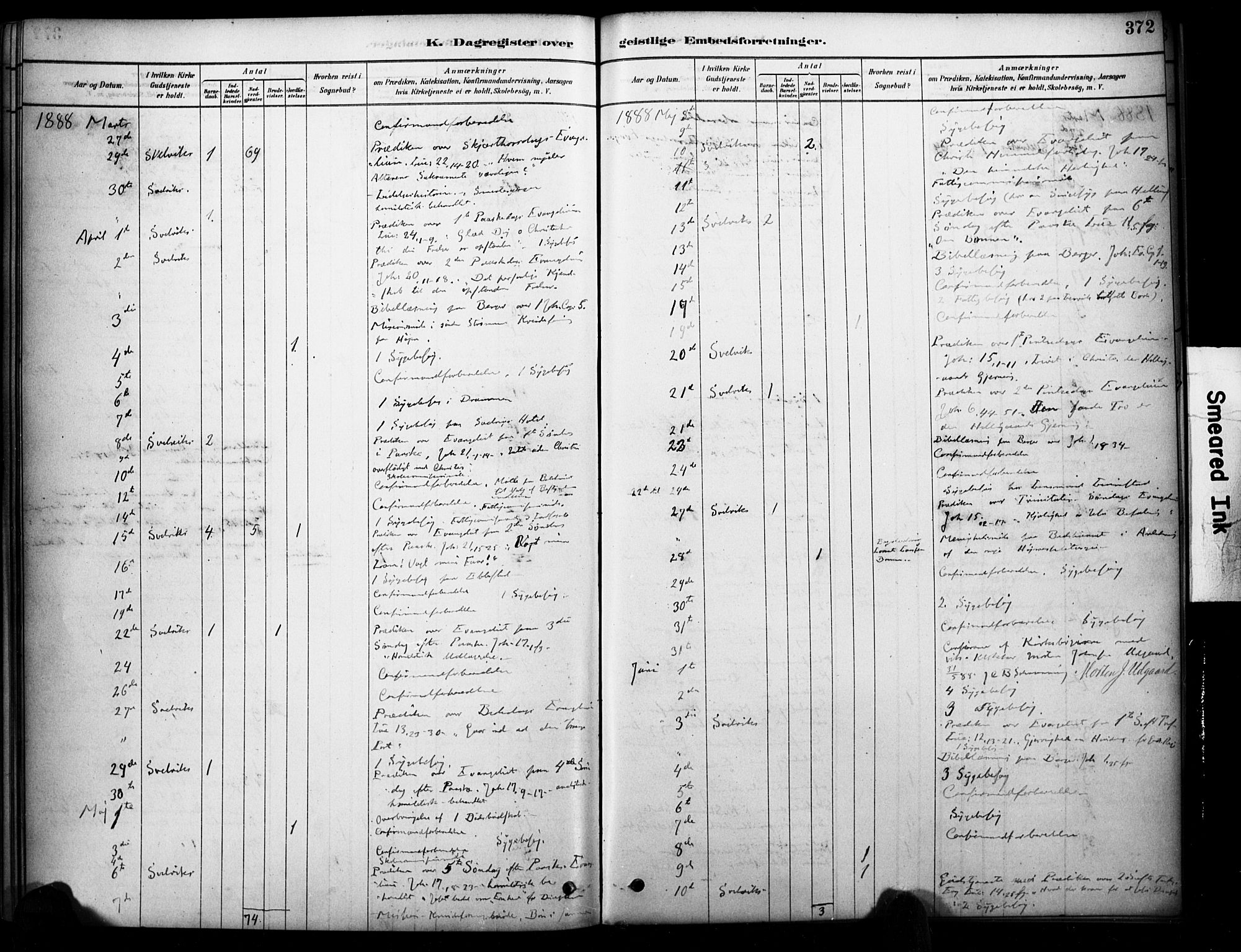 Strømm kirkebøker, AV/SAKO-A-322/F/Fb/L0001: Parish register (official) no. II 1, 1878-1899, p. 372