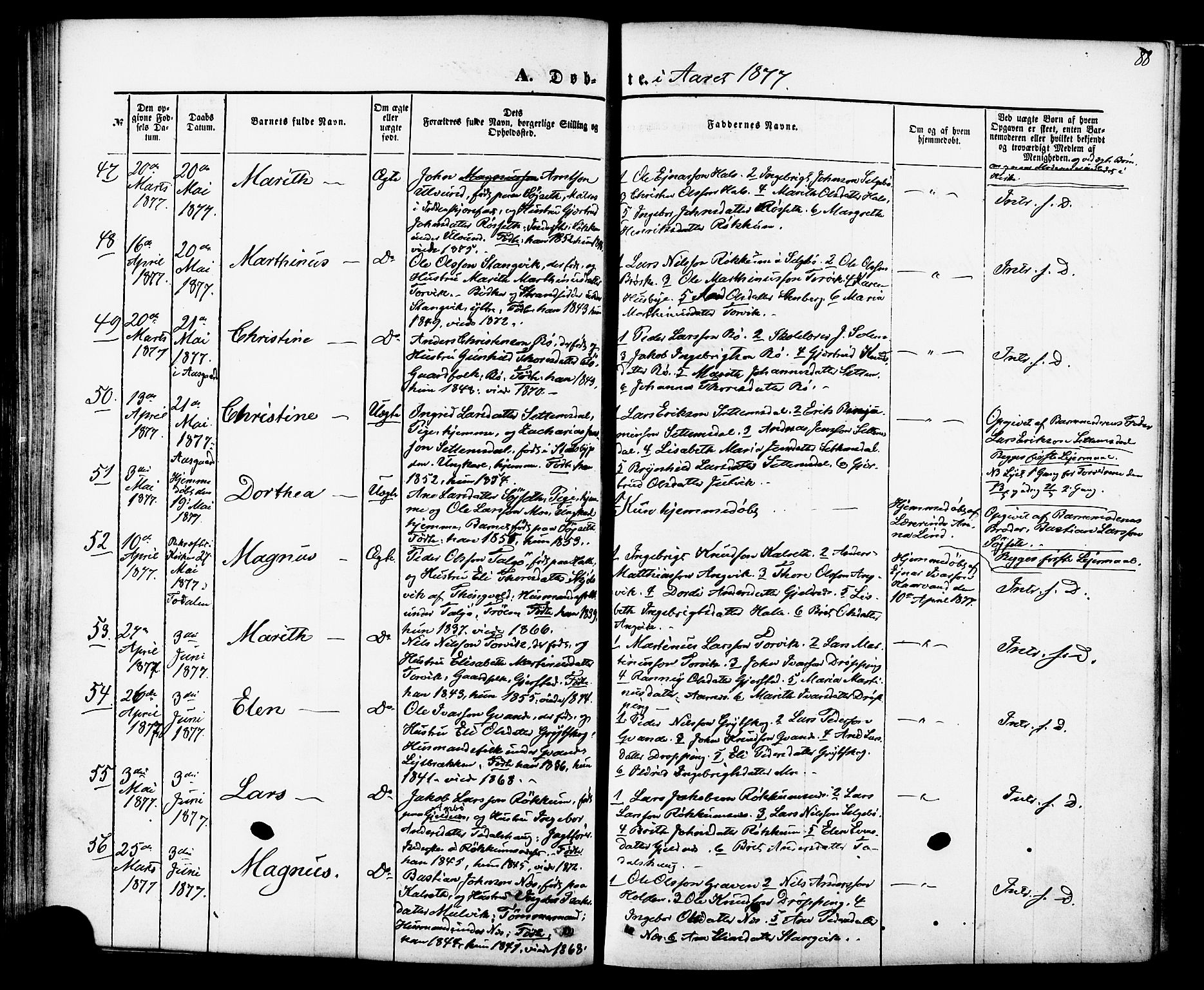 Ministerialprotokoller, klokkerbøker og fødselsregistre - Møre og Romsdal, SAT/A-1454/592/L1027: Parish register (official) no. 592A05, 1865-1878, p. 88