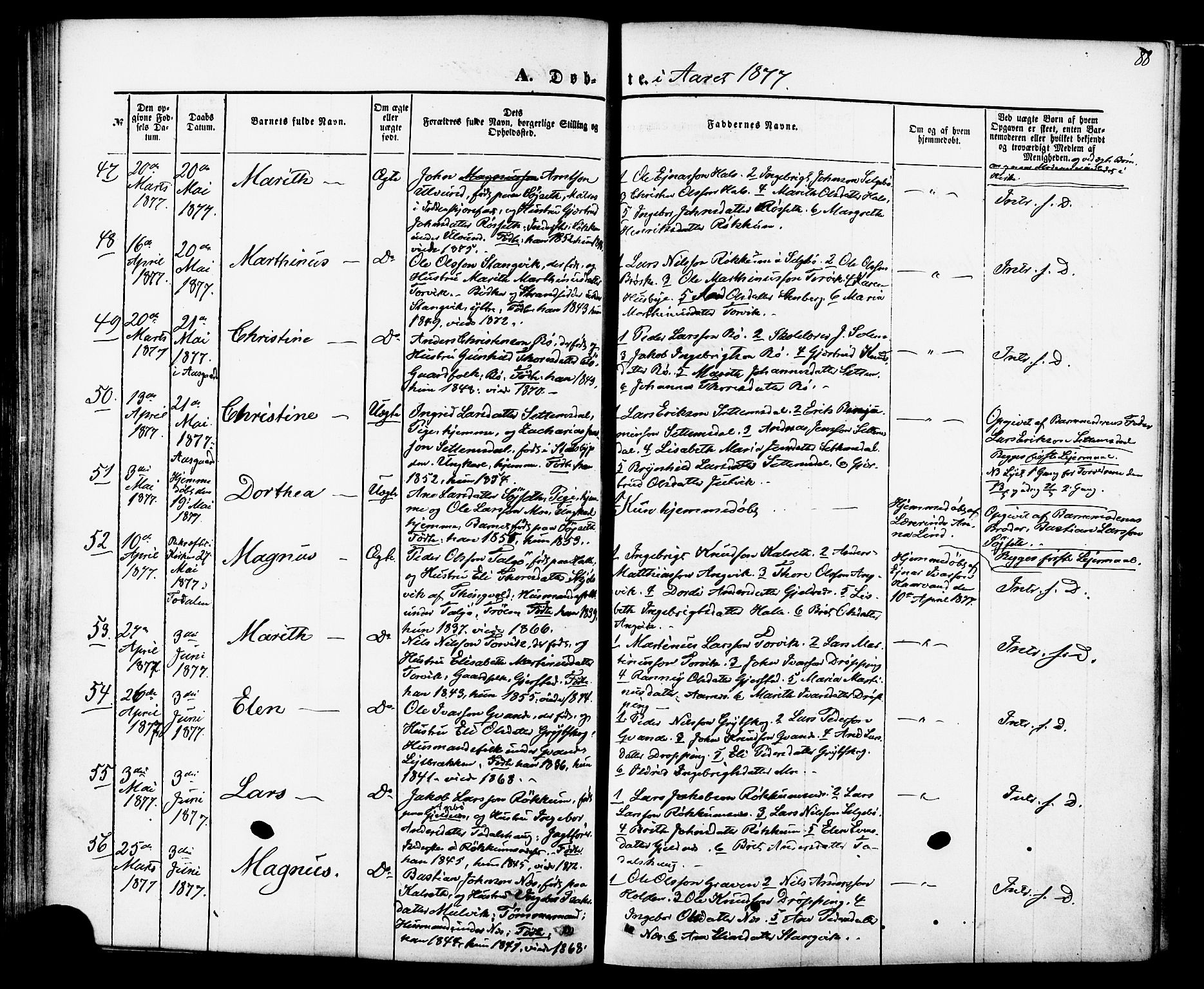 Ministerialprotokoller, klokkerbøker og fødselsregistre - Møre og Romsdal, AV/SAT-A-1454/592/L1027: Parish register (official) no. 592A05, 1865-1878, p. 88