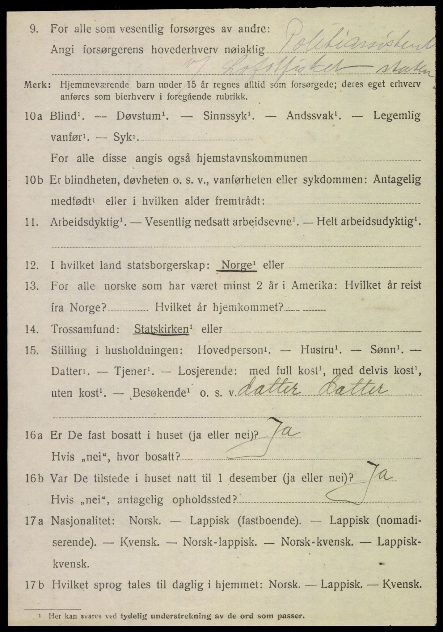 SAT, 1920 census for Brønnøy, 1920, p. 2477