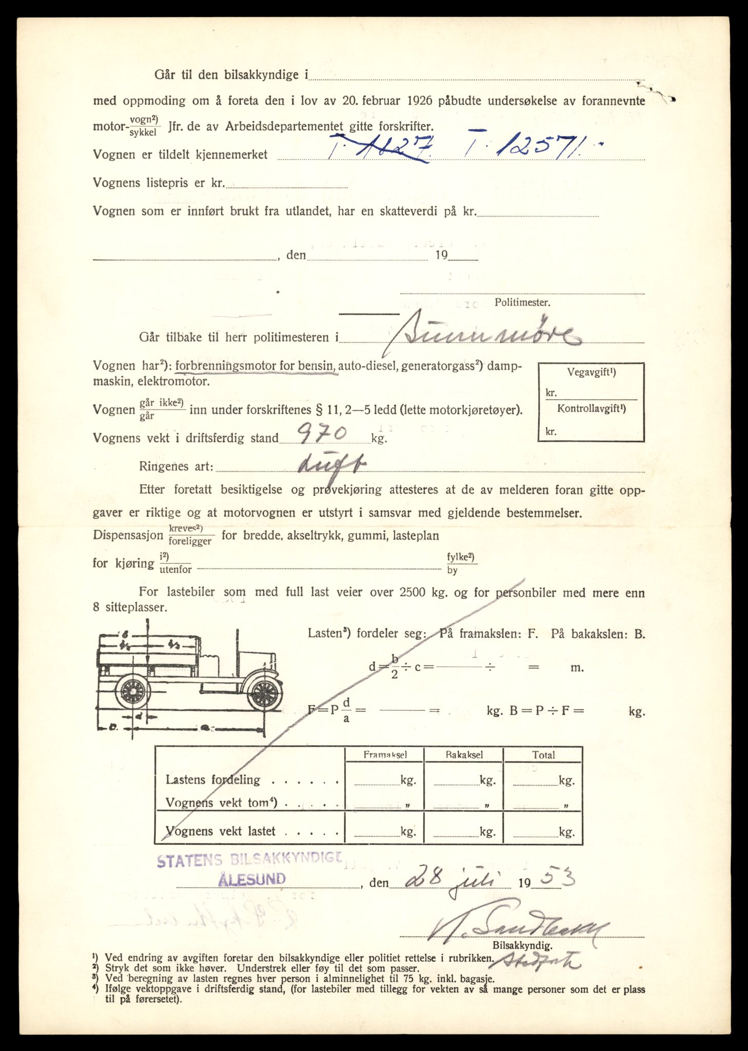 Møre og Romsdal vegkontor - Ålesund trafikkstasjon, AV/SAT-A-4099/F/Fe/L0034: Registreringskort for kjøretøy T 12500 - T 12652, 1927-1998, p. 1355