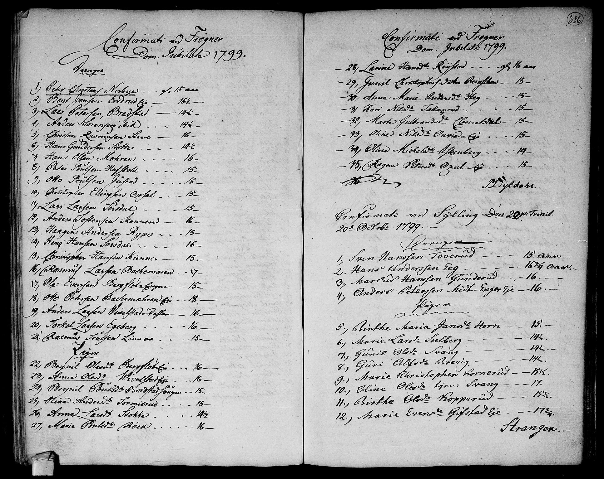 Lier kirkebøker, SAKO/A-230/F/Fa/L0007: Parish register (official) no. I 7, 1794-1813, p. 386