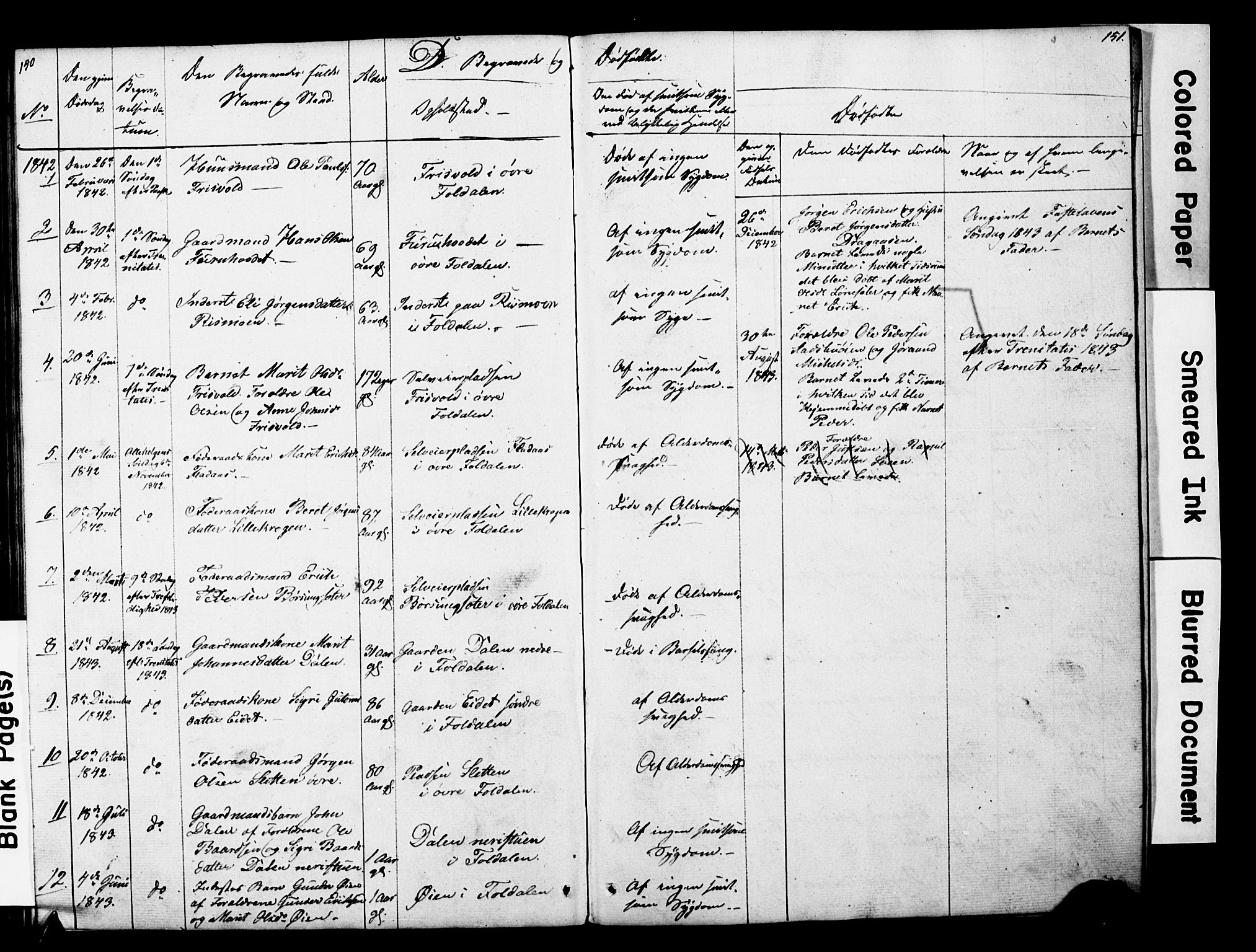 Lesja prestekontor, SAH/PREST-068/H/Ha/Hab/L0014: Parish register (copy) no. 14, 1842-1856, p. 150-151