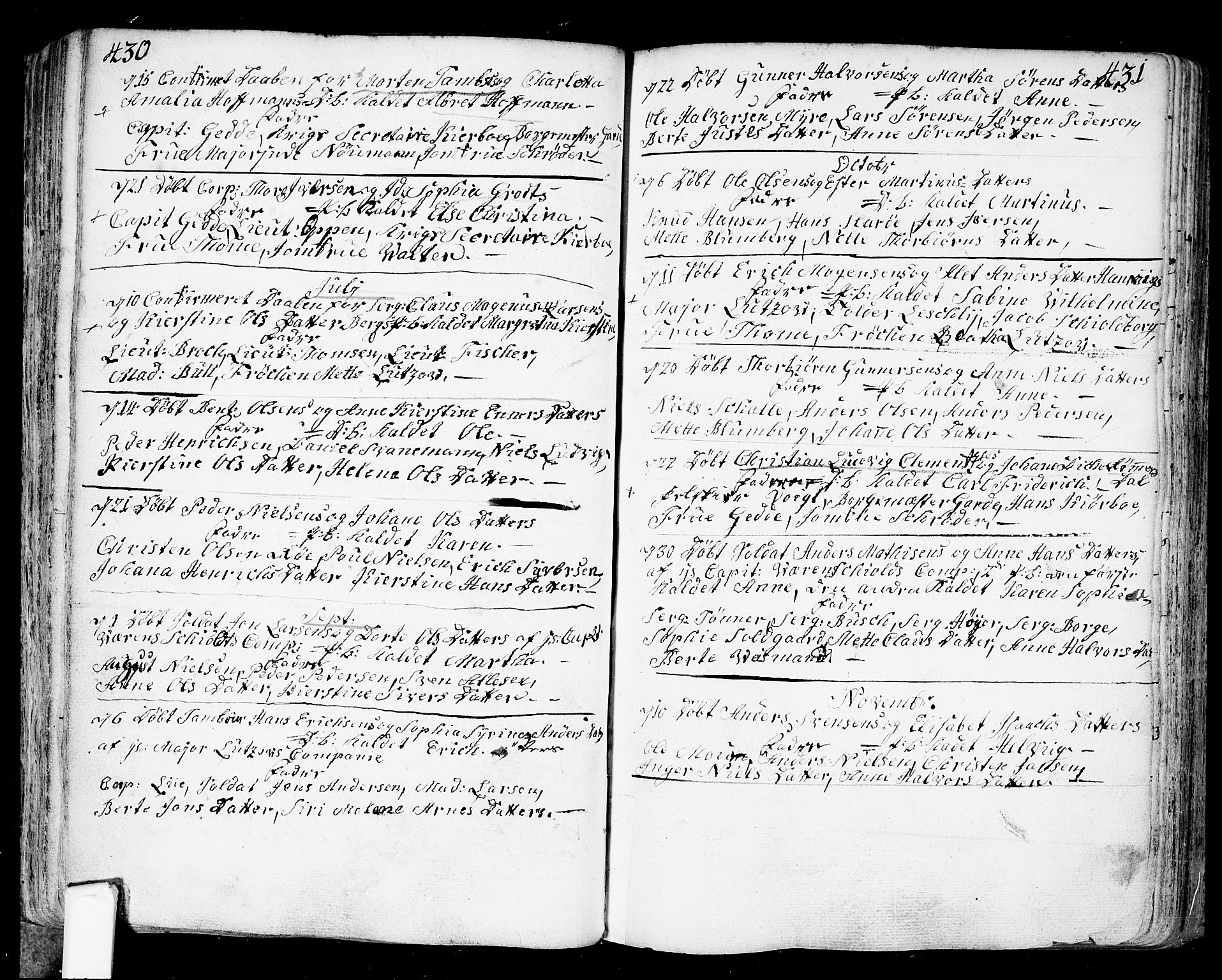 Fredrikstad prestekontor Kirkebøker, SAO/A-11082/F/Fa/L0002: Parish register (official) no. 2, 1750-1804, p. 430-431